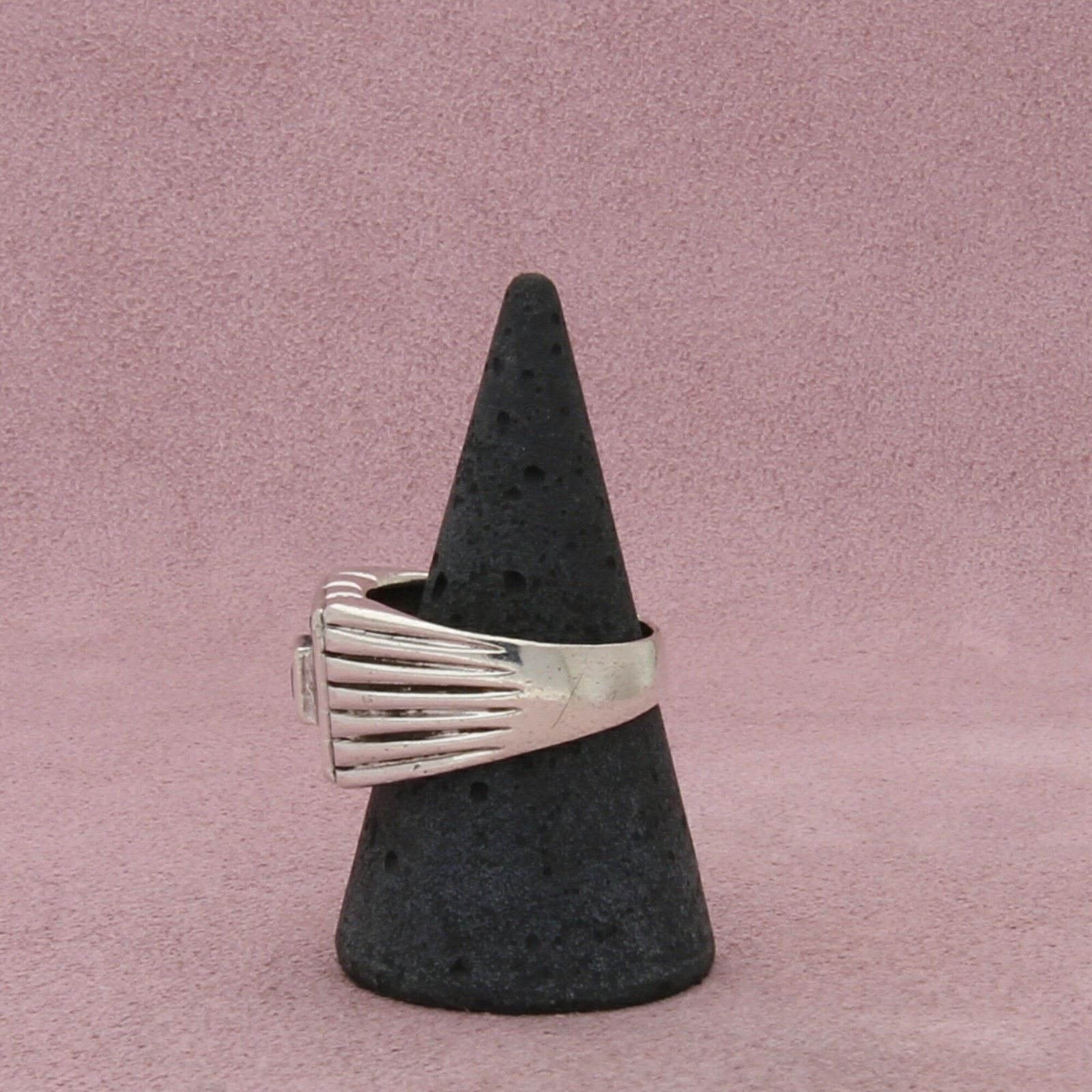 Sterling Silver sterling silver channel-set black cz signet ring size 9.5 Size ONE SIZE - 4 Thumbnail