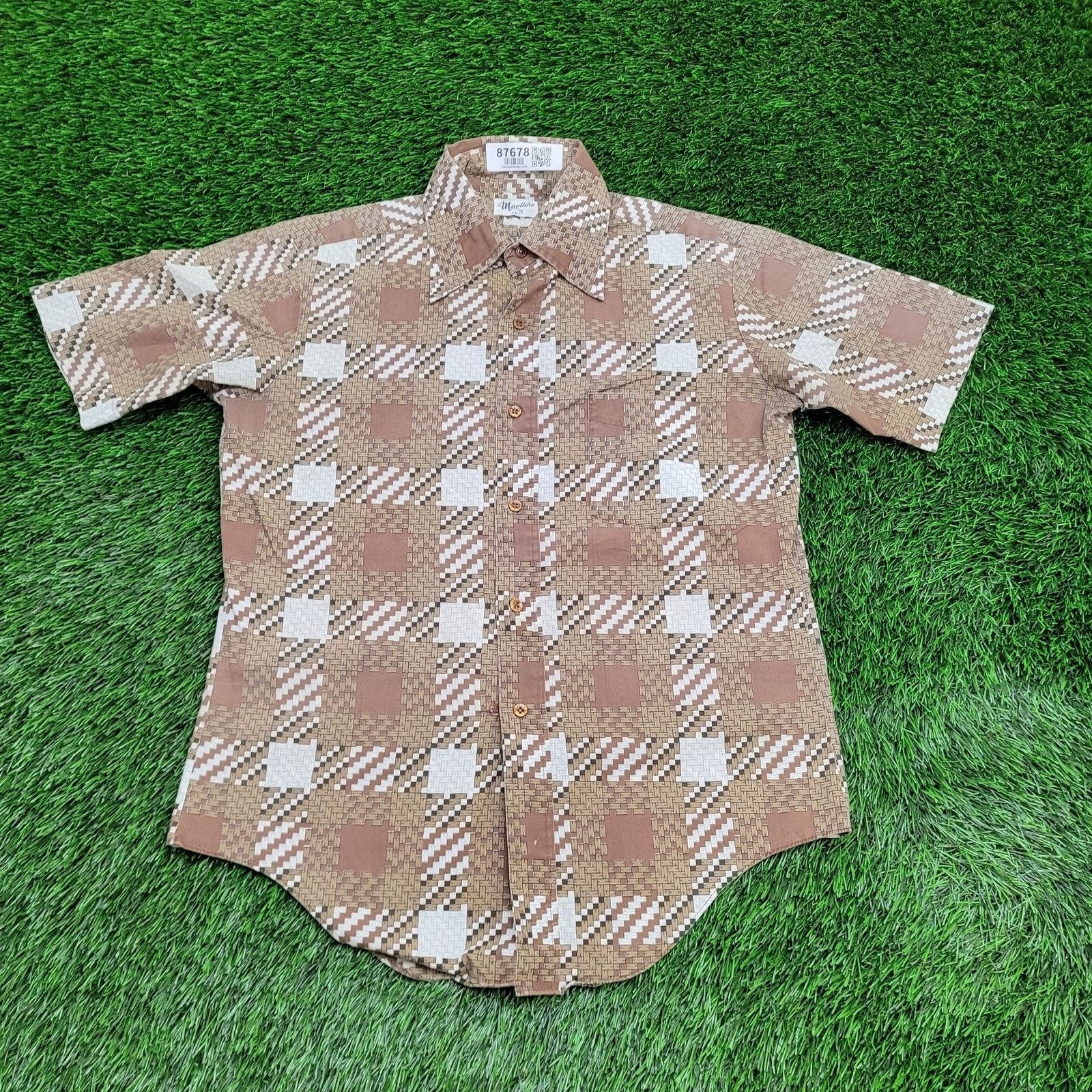 Marlboro Vintage 80s MOD Marlboro Disco Hippie Shirt Medium 21x29 USA Size US M / EU 48-50 / 2 - 1 Thumbnail