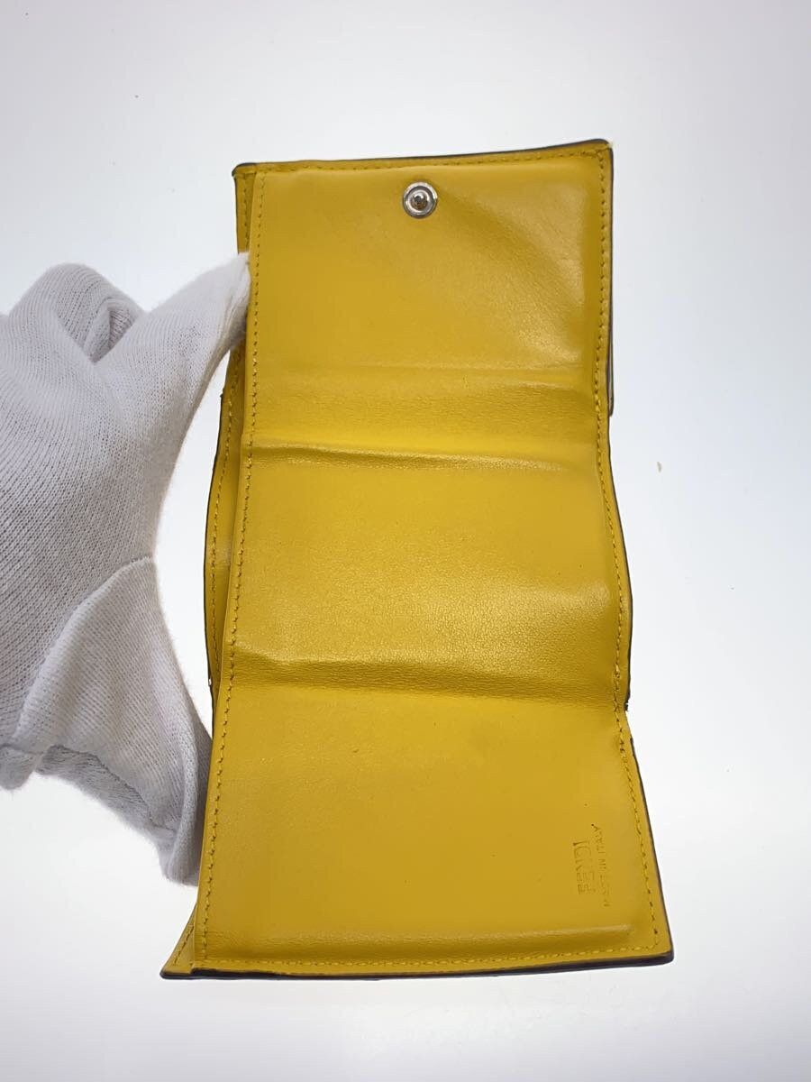 Fendi Fendi F Tri-Fold Wallet Yellow Size ONE SIZE - 4 Thumbnail