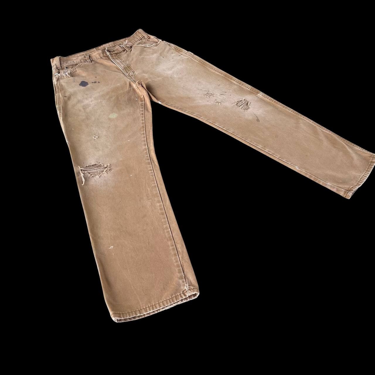 Dickies VINTAGE DICKIES DISTRESSED CARPENTER BROWN DENIM W34X34 Size US 34 / EU 50 - 2 Thumbnail