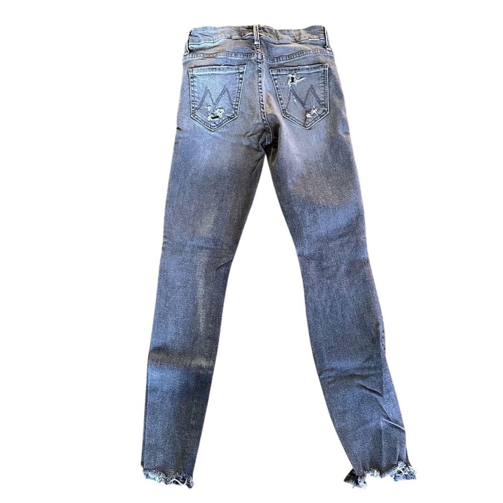 MOTHER MOTHER High Waisted Looker Ankle Chew Jeans - Size 24 Size 24" / US 00 / IT 34 - 11 Thumbnail