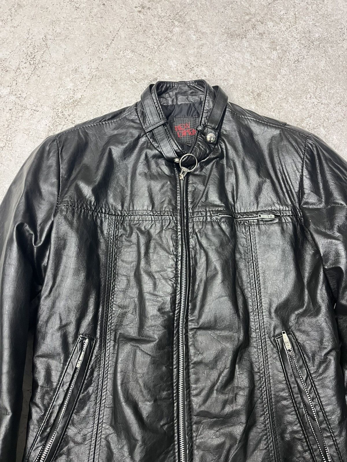Vintage Vintage black new dimensions leather jacket Size US S / EU 44-46 / 1 - 1 Thumbnail