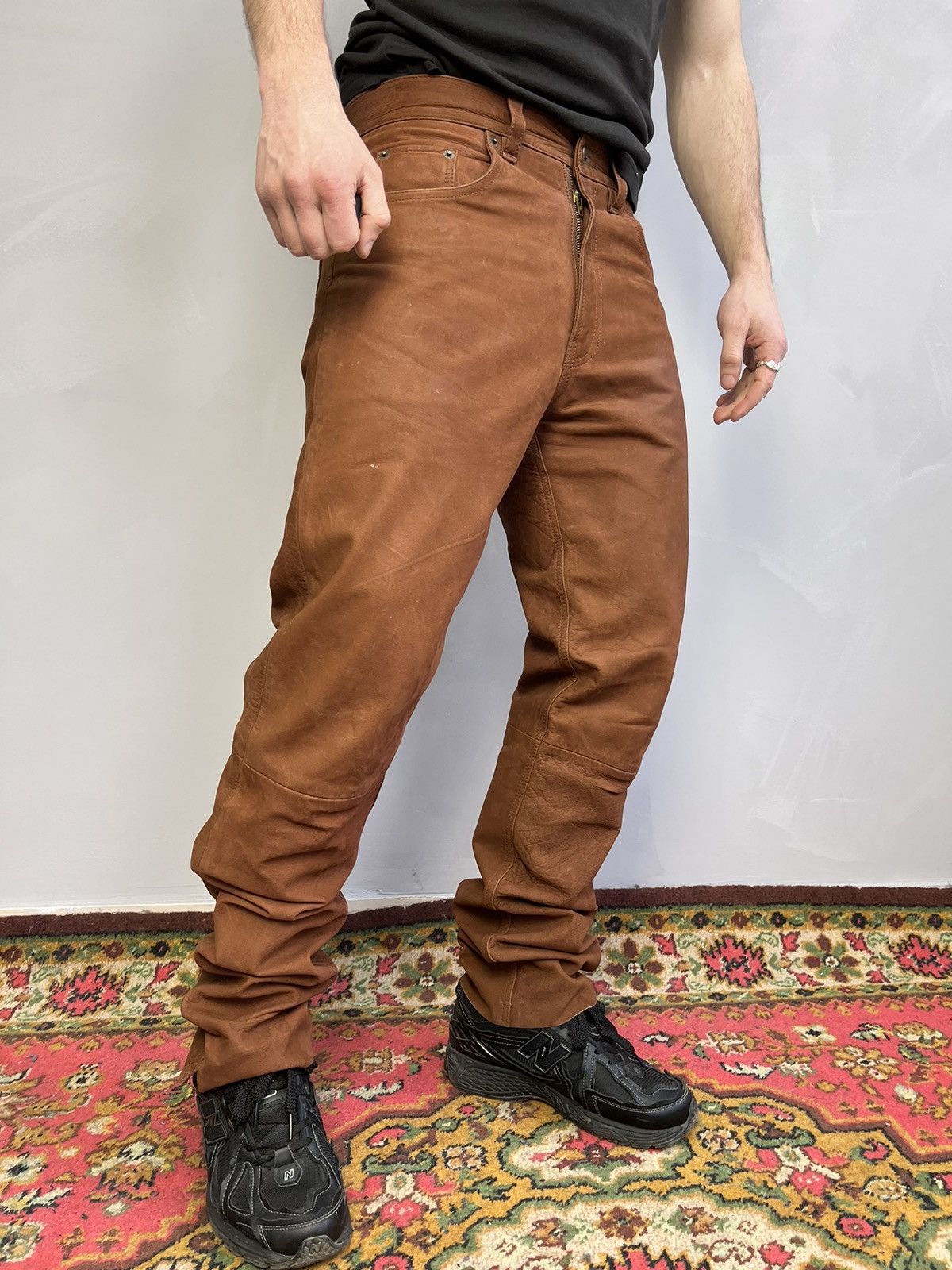 14th Addiction × Kadoya × Yasuyuki Ishii SALE💣💣 Bidding Offer © © VTG Kadoya STYLE LEATHER pants Size US 32 / EU 48 - 1 Thumbnail