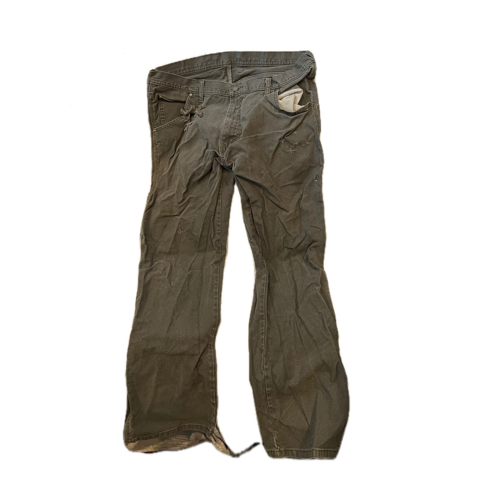 Dickies Dickies Green Gray Carpenter Pants Mens 36x32 Size US 36 / EU 52 - 1 Thumbnail
