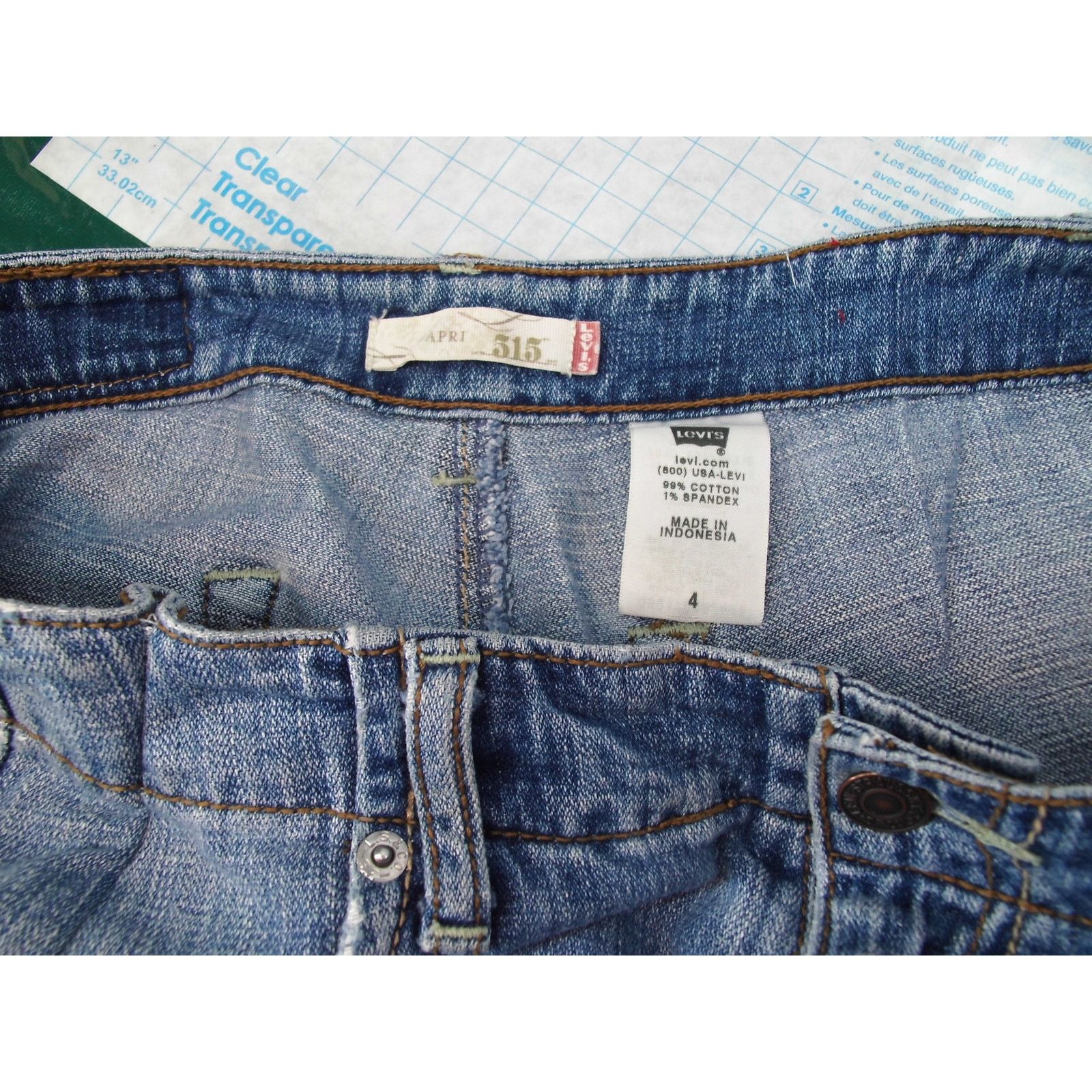 Levi's Levi's 515 Capri Size 4 Distressed Denim Shorts Red Tag Size 27" / US 4 / IT 40 - 3 Thumbnail