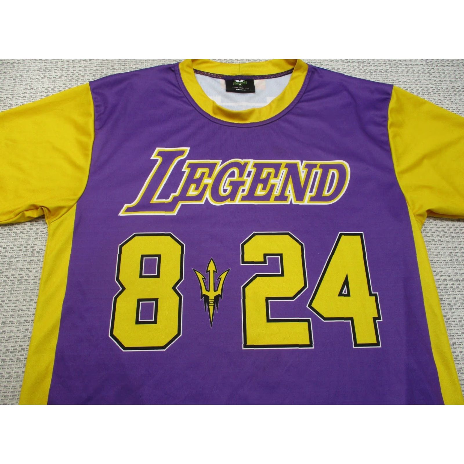 Fruit Of The Loom Voodoo Custon Shirt Mens L Short Sleeve Logo Knit Cotton Blue Kobe Bryant 8 24 Lakers Bar 90s Vintage? Size US L / EU 52-54 / 3 - 4 Thumbnail