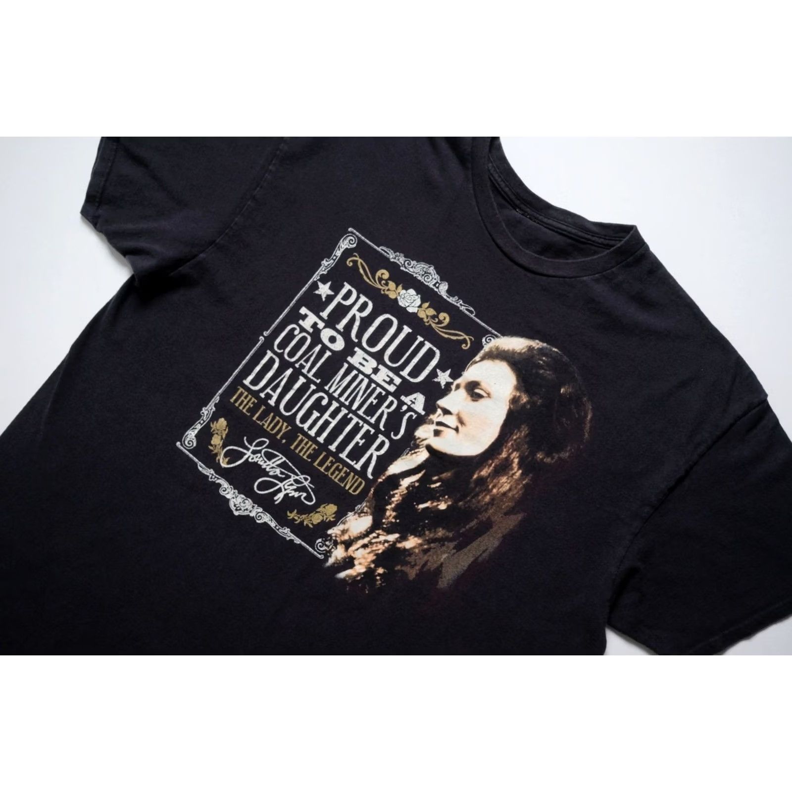 Delta VINTAGE LORETTA LYNN COUNTRY MUSIC T SHIRT XL Black 90s Y2K MENS Size US XL / EU 56 / 4 - 4 Thumbnail