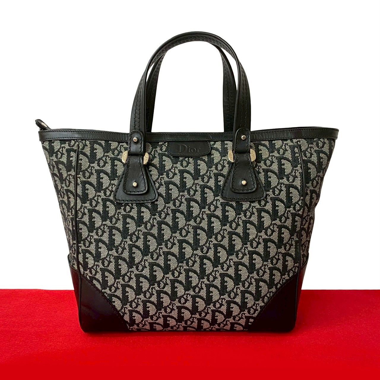 Dior Dior Christian Dior Trotter Canvas Leather Handbag Glass Tote Bag DUTY FREE for USA Size ONE SIZE - 1 Thumbnail