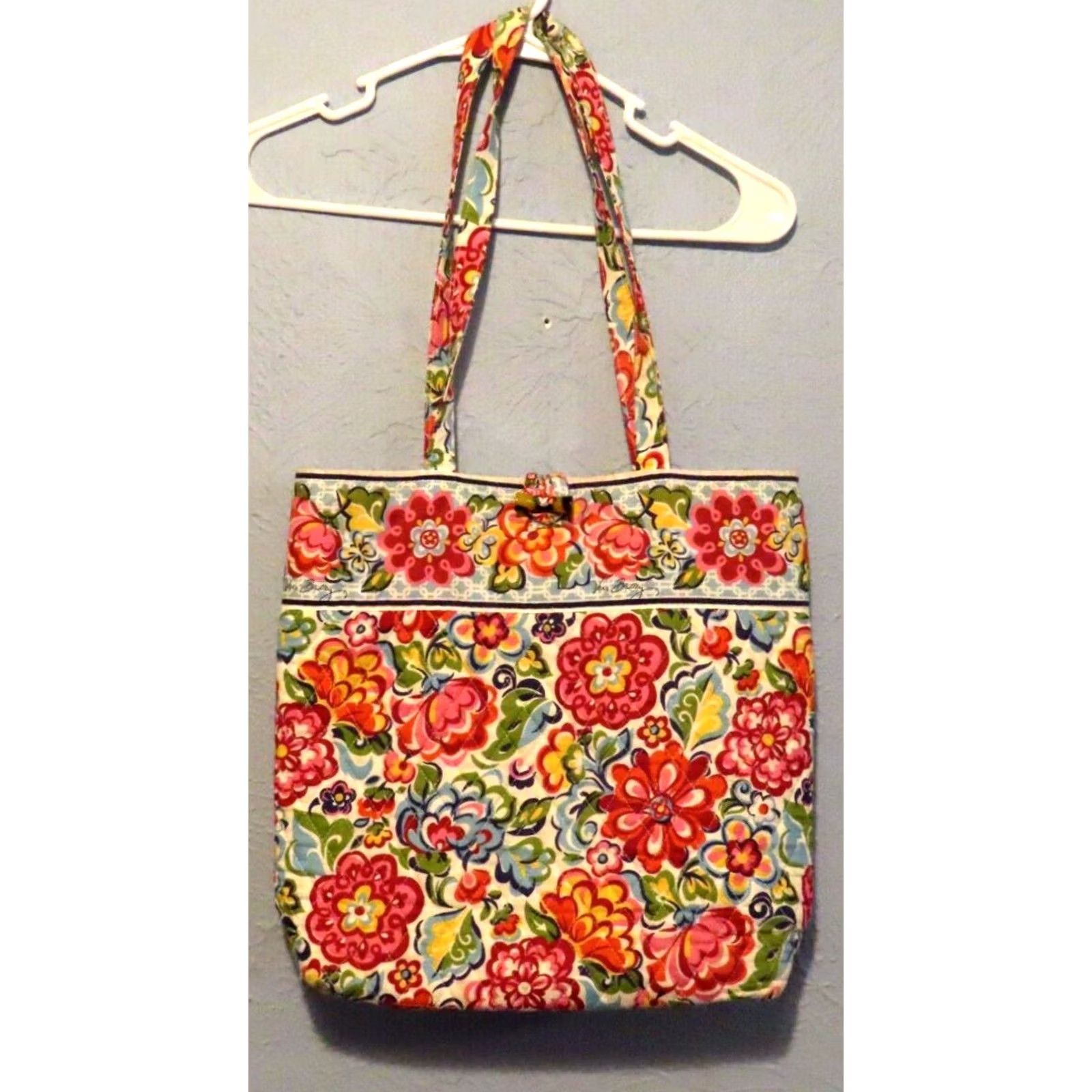 Vera Bradley Vera Bradley Tote Rectangular Medium 13 in Multicolor Floral Quilted Cotton Womens Bag Carry Bag Size ONE SIZE - 2 Thumbnail