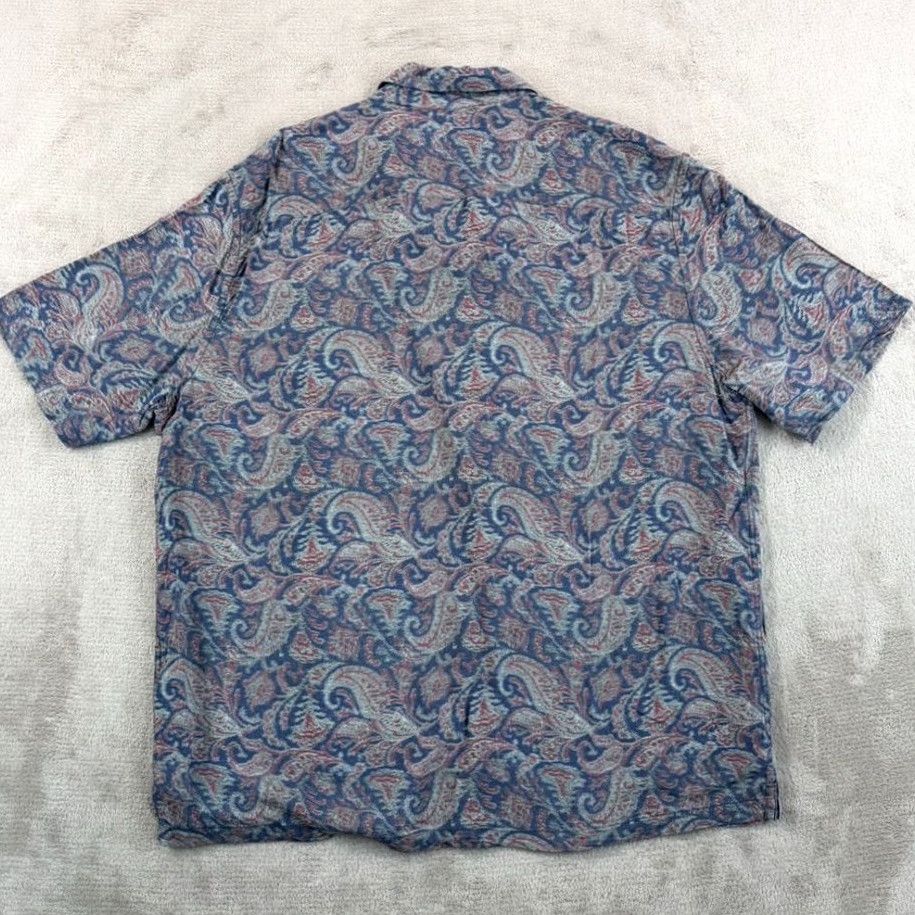 Allsaints VINTAGE? NO — ALLSAINTS Transmission Relaxed Fit Shirt Men Medium Paisley Floral Loop Collar Shirt Size US M / EU 48-50 / 2 - 5 Thumbnail