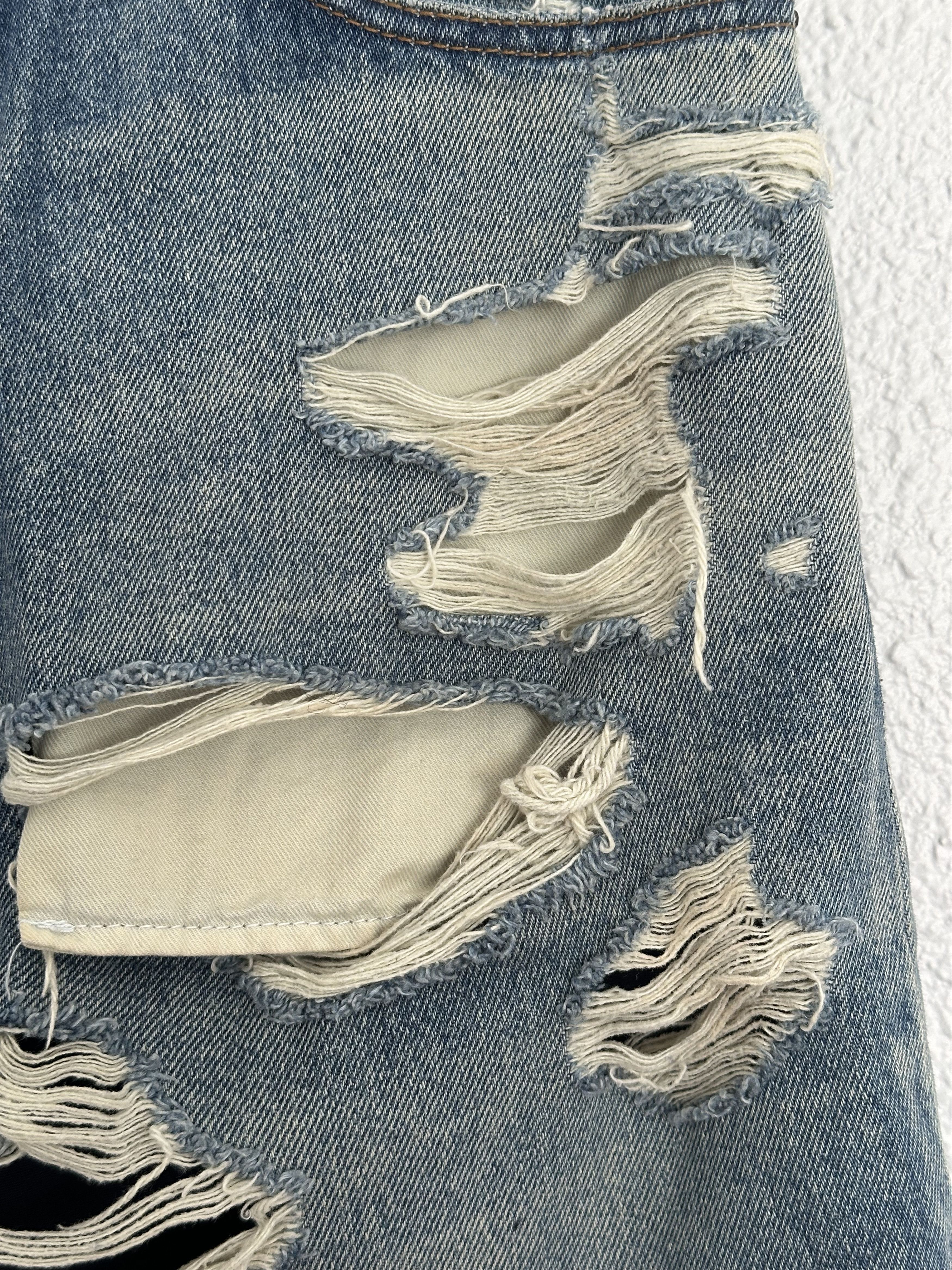 Balenciaga AW21 Layered Distressed Denim Size US 30 / EU 46 - 6 Thumbnail