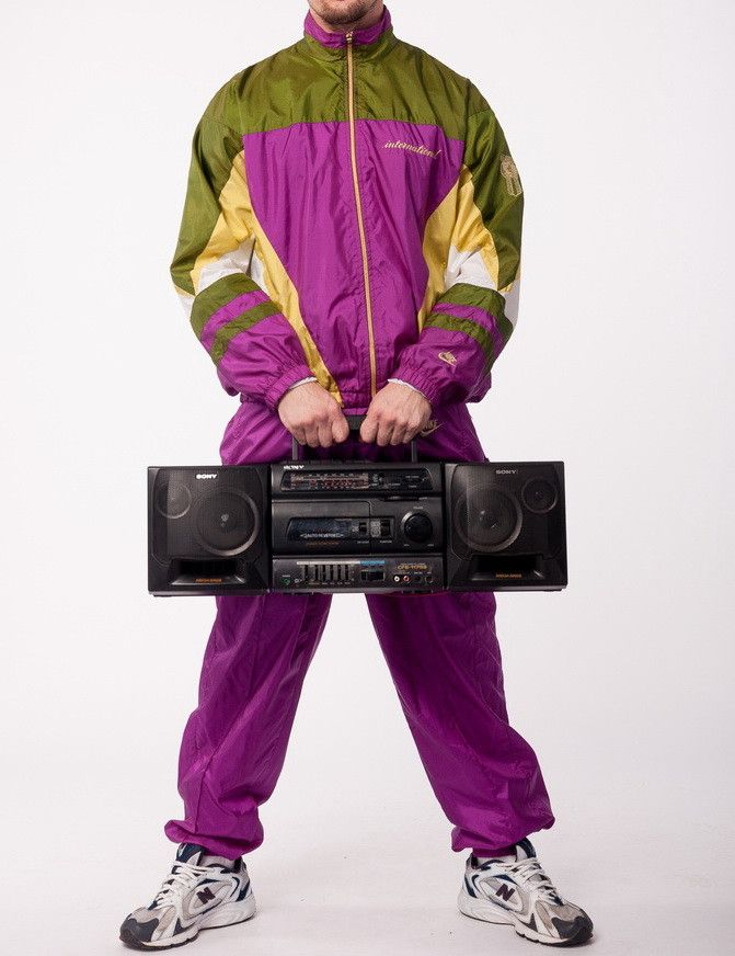 Nike Nike tracksuit, neon purple, vintage track suit, jacket L Size US L / EU 52-54 / 3 - 5 Thumbnail