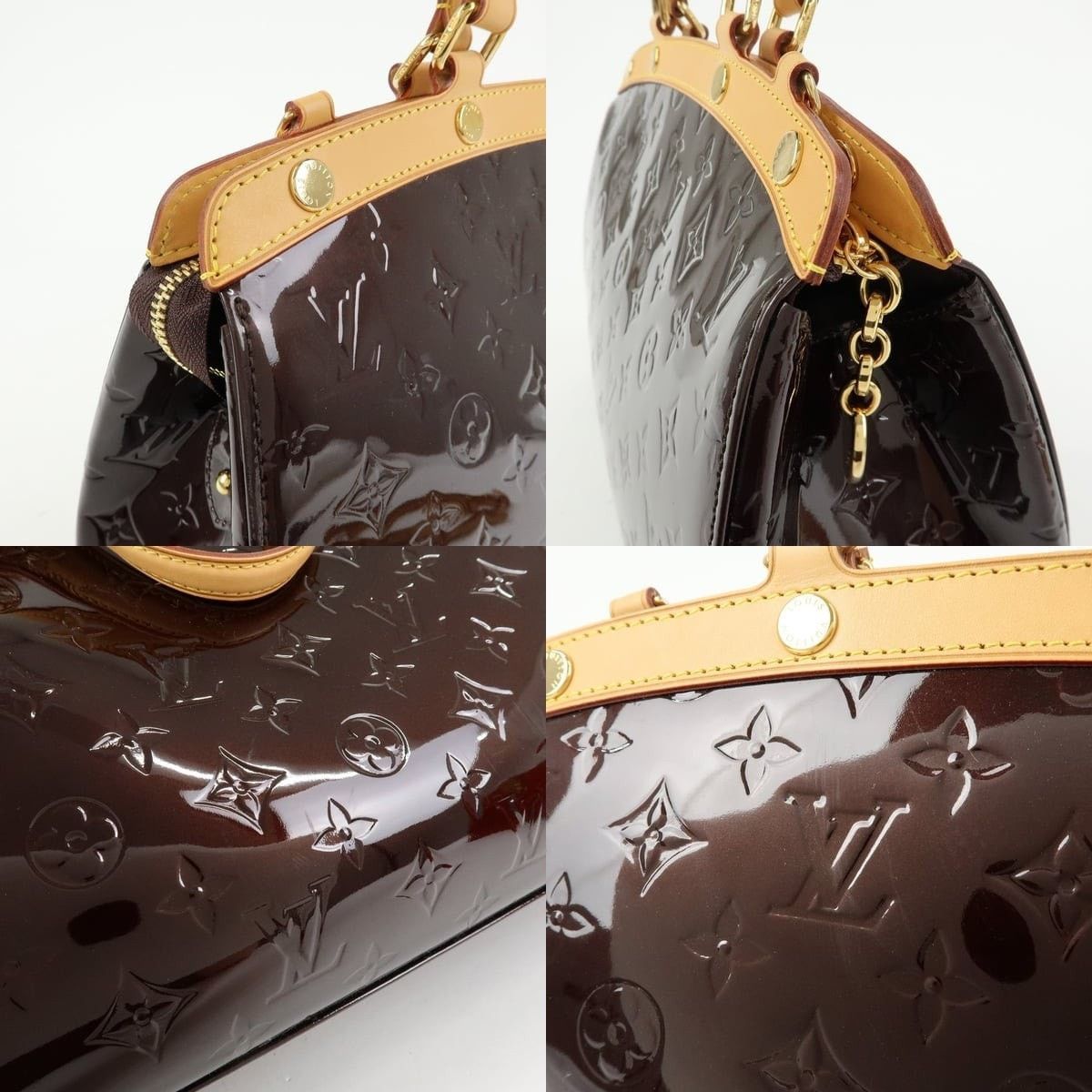 Louis Vuitton Louis Vuitton Monogram Vernis Brea MM Shoulder Bag Burgundy Size ONE SIZE - 6 Thumbnail