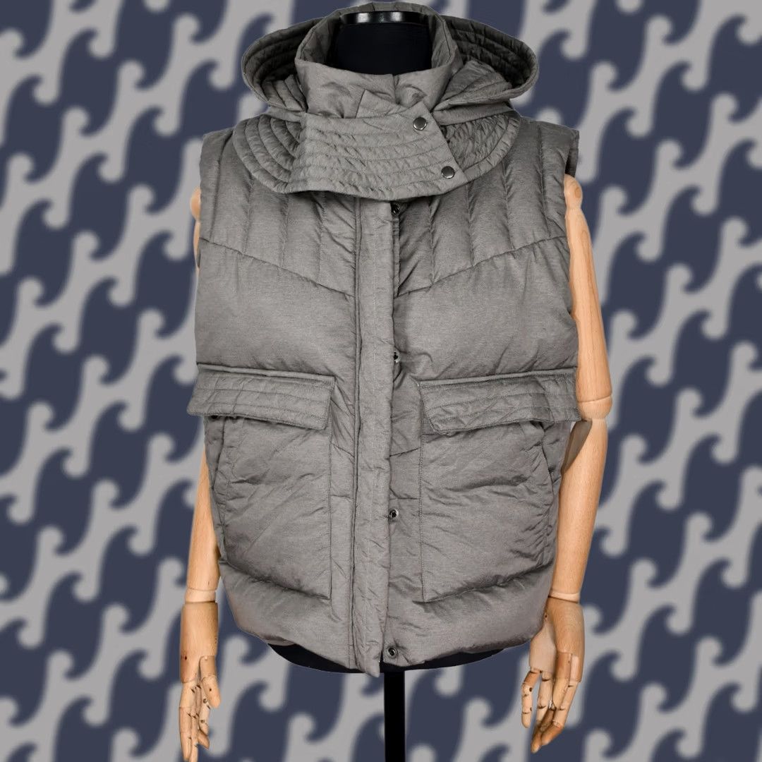 Helmut Lang HELMUT LANG Hooded Puffer Vest Women's M Gray Size M / US 6-8 / IT 42-44 - 1 Thumbnail