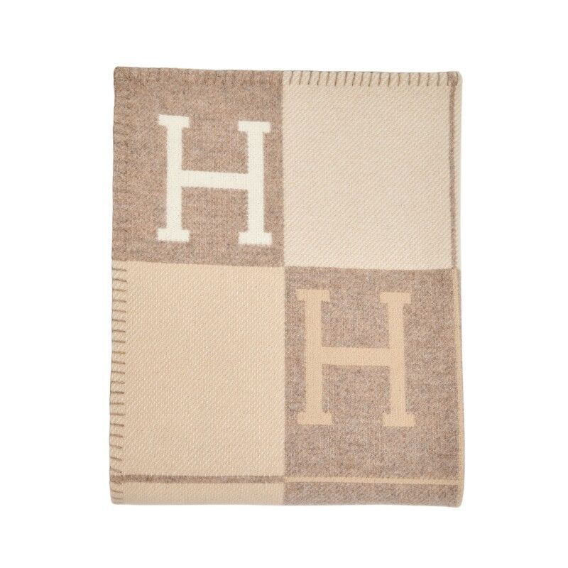 Hermes Hermes Avalon III Beige Wool Throw Blanket Size ONE SIZE - 4 Thumbnail