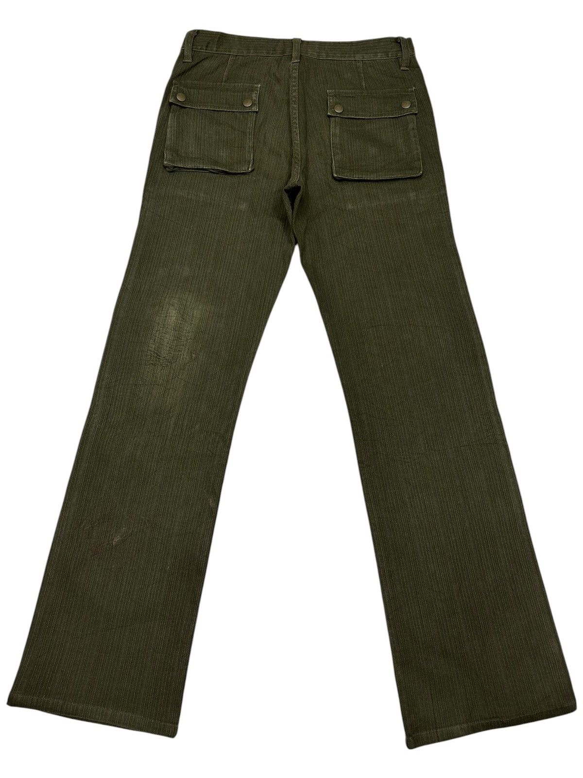 Kapital Vintage Olive Corduroy Utility Flare Pants Workwear Trousers Size US 30 / EU 46 - 2 Thumbnail