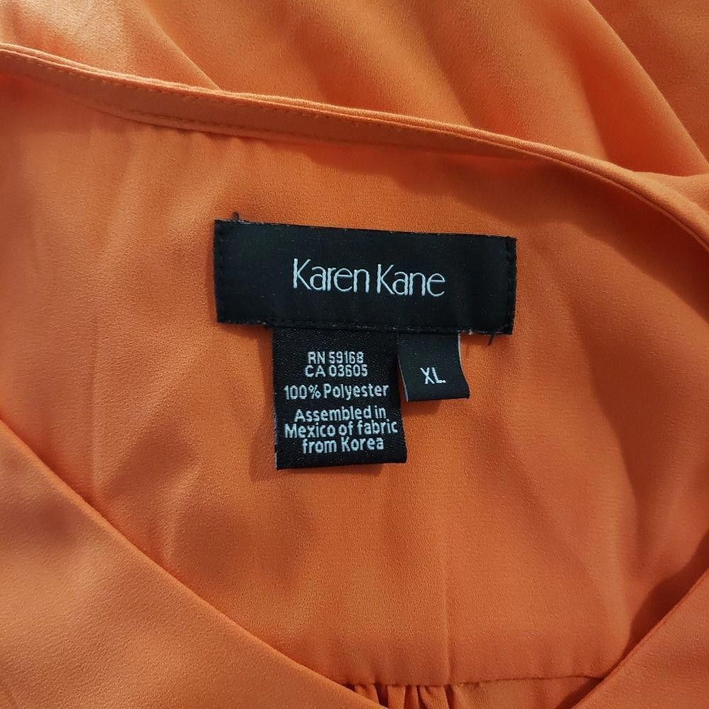 Designer CT1084a Karen Kane ladies orange tunic top XL Size XL / US 12-14 / IT 48-50 - 4 Thumbnail