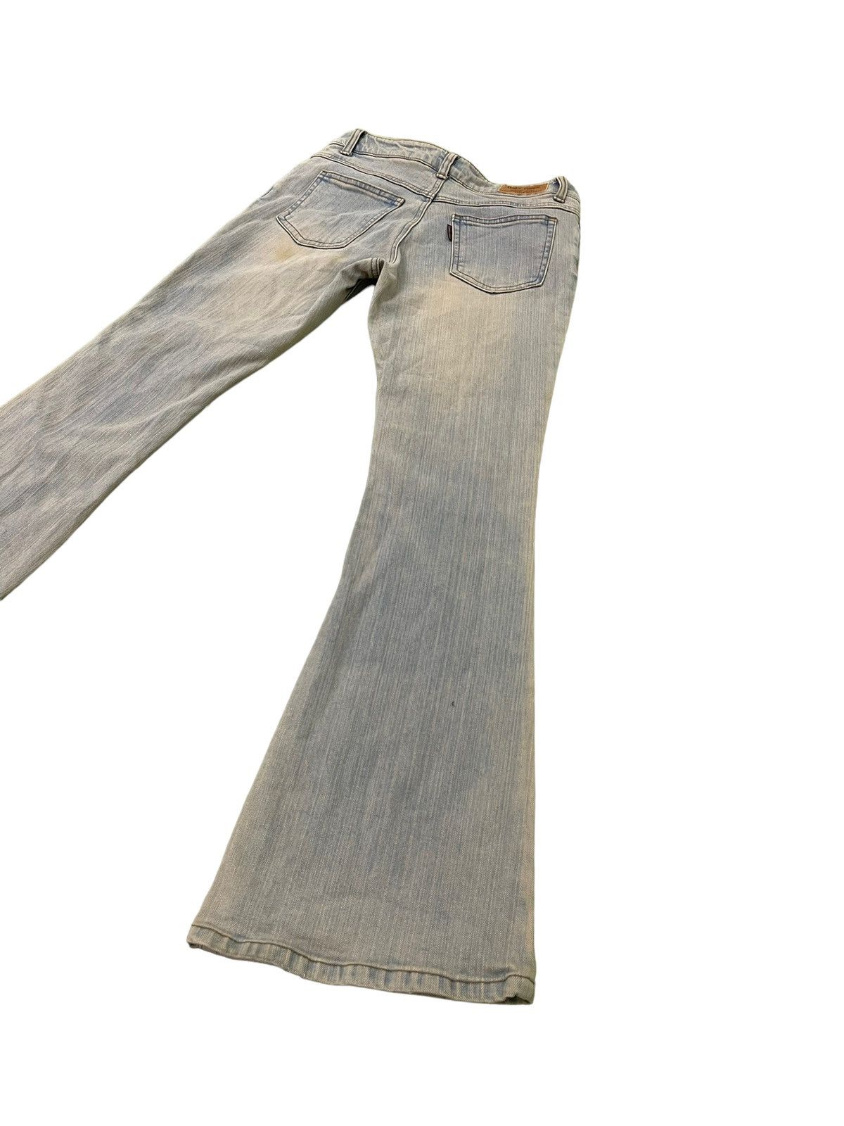 Japanese Brand Flare Jeans Daily Topic Distres Stretch Skinny Boot Cut 8🟦1 Size US 29 - 13 Thumbnail