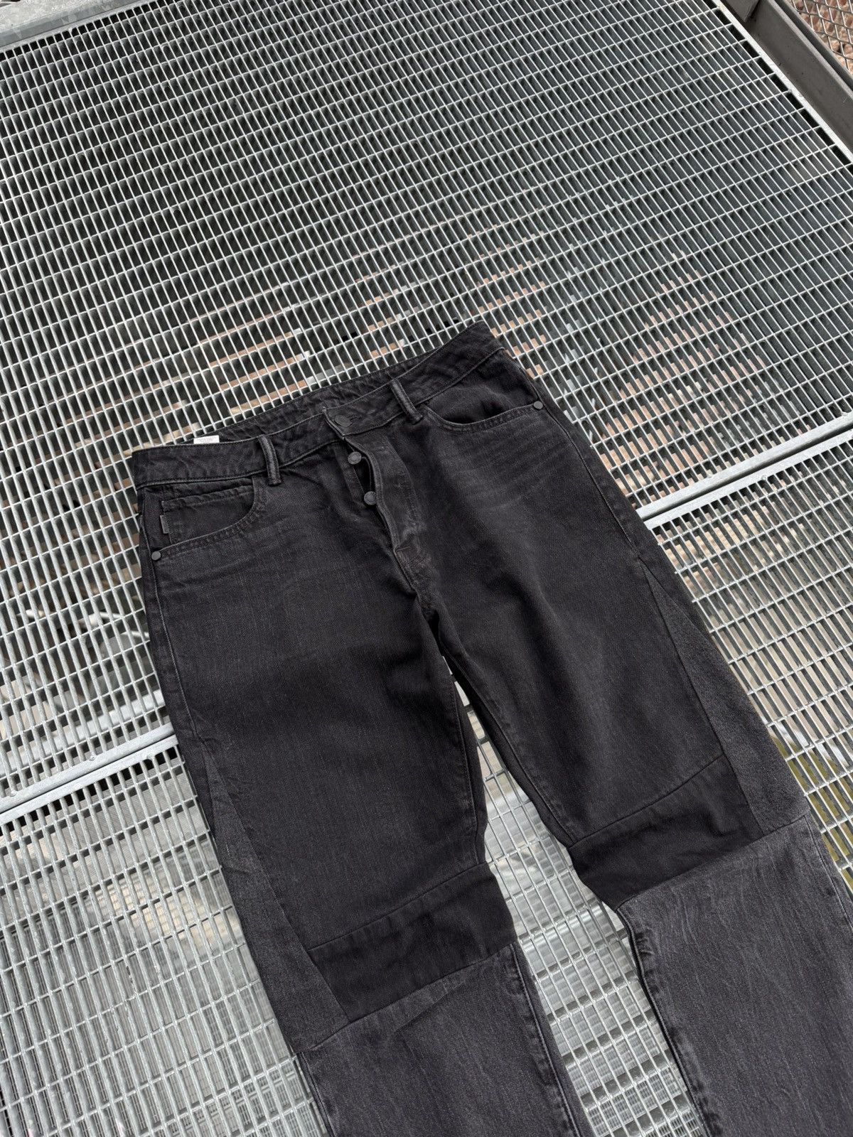 Helmut Lang Helmut Lang High Rise Crop Slim Vintage Patchwork Jeans Size US 30 / EU 46 - 4 Thumbnail