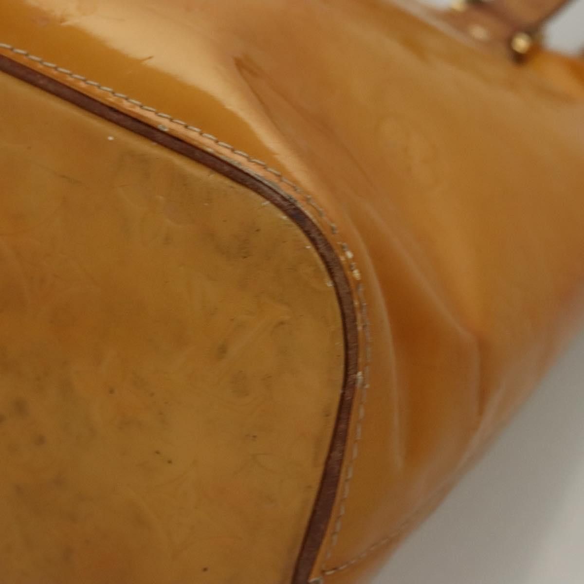 Louis Vuitton LOUIS VUITTON Monogram Vernis Houston Hand Bag Jaune M91121 Size ONE SIZE - 16 Thumbnail