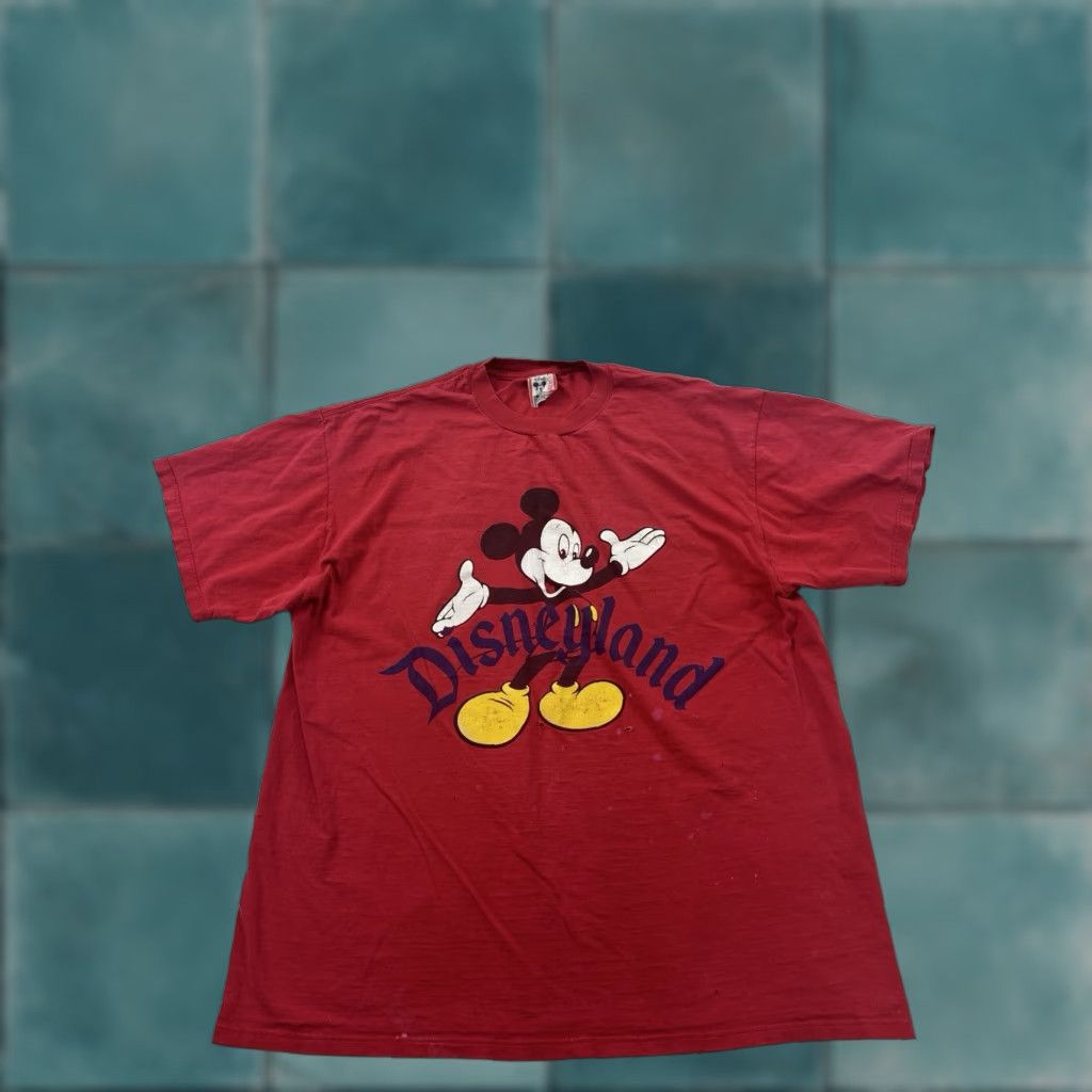 Disney Disney Mickey Mouse Shirt Unisex Adults 2XL Red Crew Neck Short Sleeve T-Shirt Made in USA Size US XXL / EU 58 / 5 - 1 Thumbnail