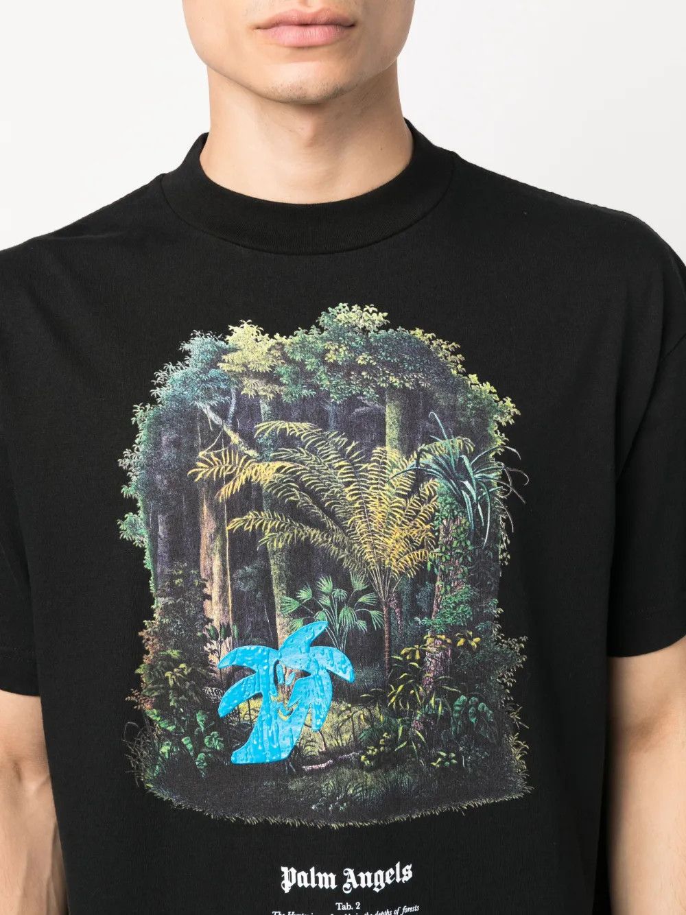 Palm Angels o1y0325 Logo Crewneck T-Shirt in Black Size US S / EU 44-46 / 1 - 2 Thumbnail