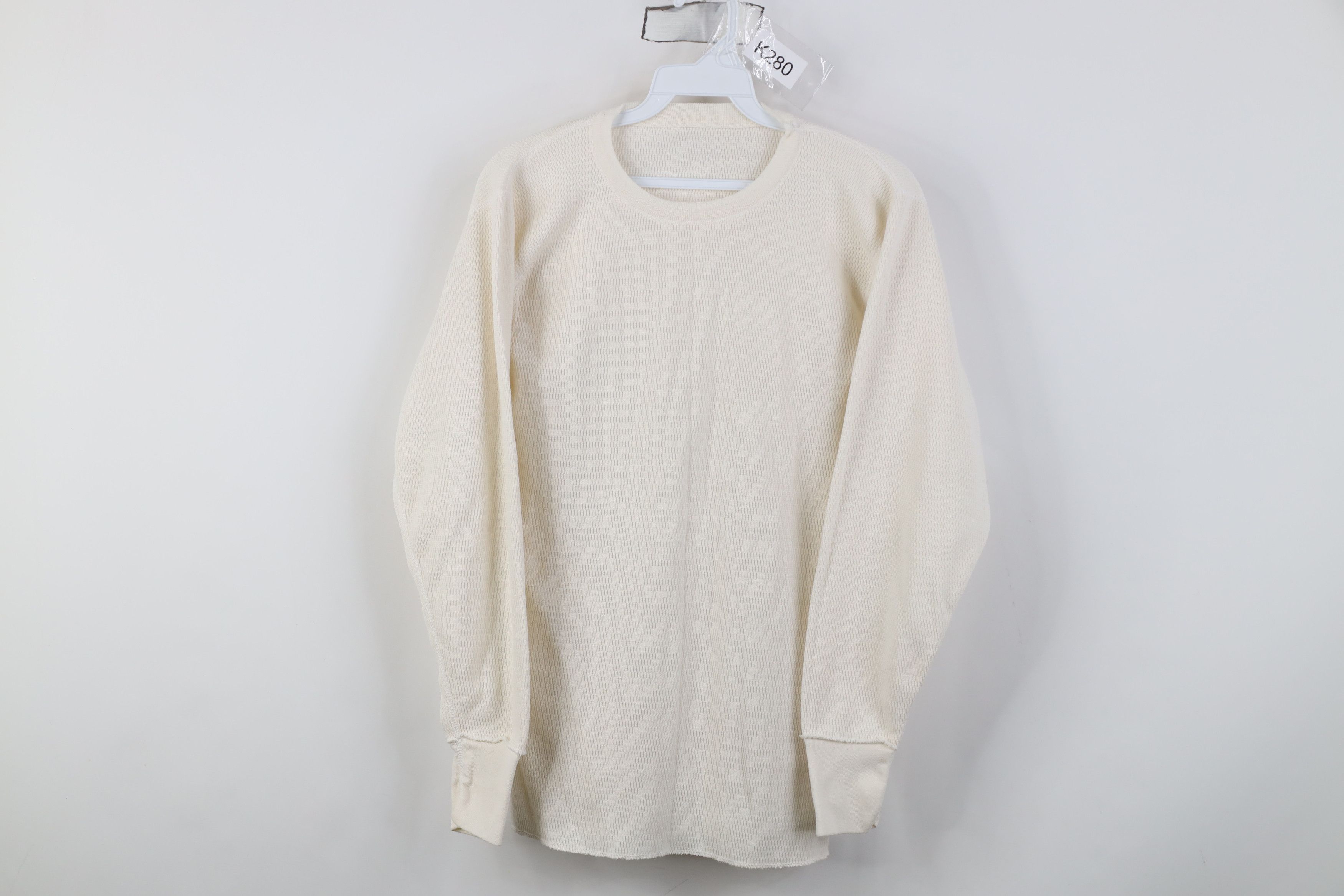 Vintage Vintage 90s Streetwear Waffle Knit Long Sleeve T-Shirt Size US S / EU 44-46 / 1 - 1 Thumbnail