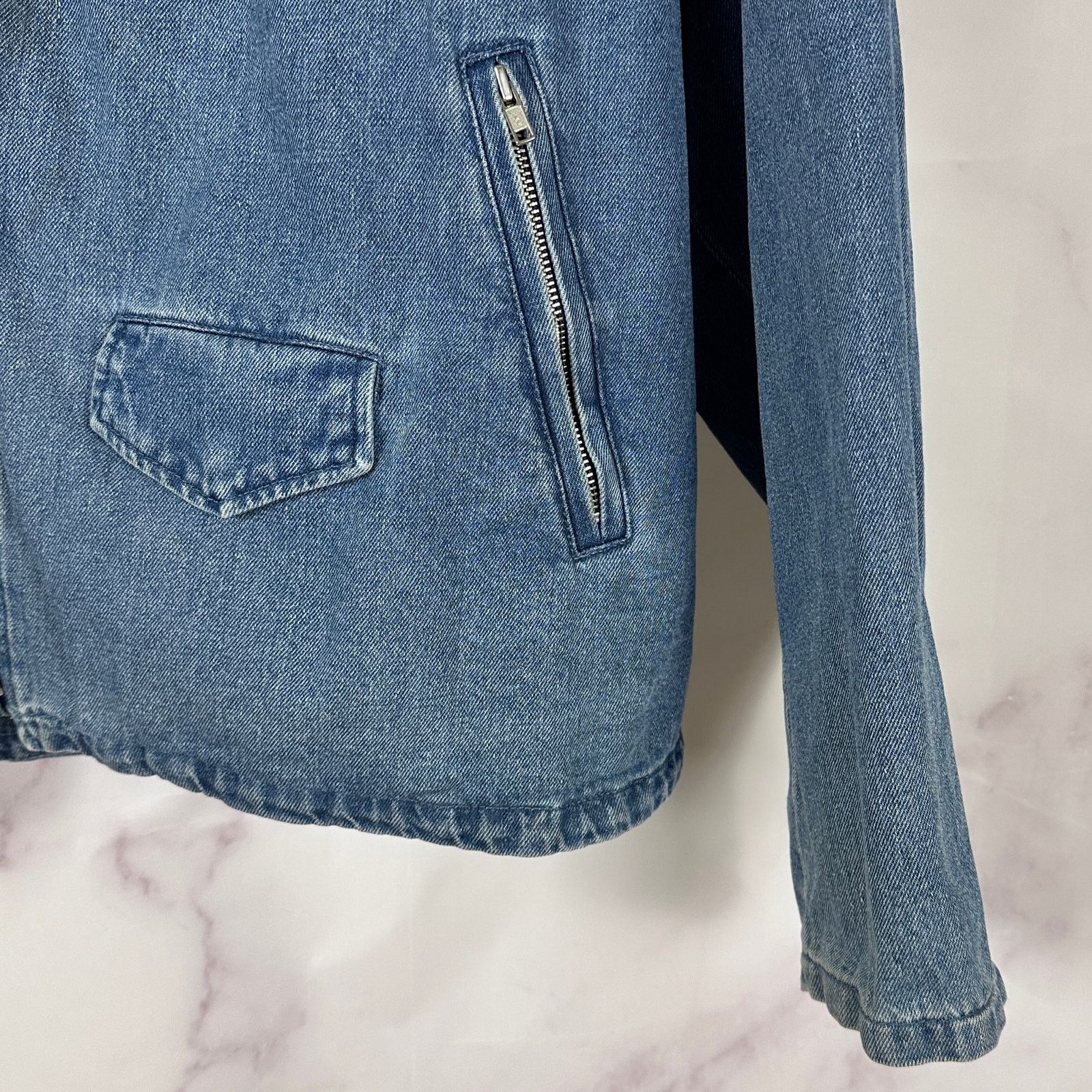 Beams Japan Light Wash Moto Denim Jacket Size US M / EU 48-50 / 2 - 4 Thumbnail