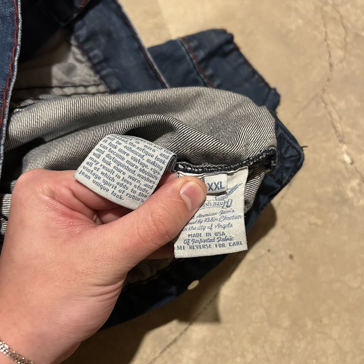Japanese Brand × Robins Jeans × Vintage Robin’s Jeans Thick Stitch Denim Jacket Oversized Designer Size US XXL / EU 58 / 5 - 10 Thumbnail