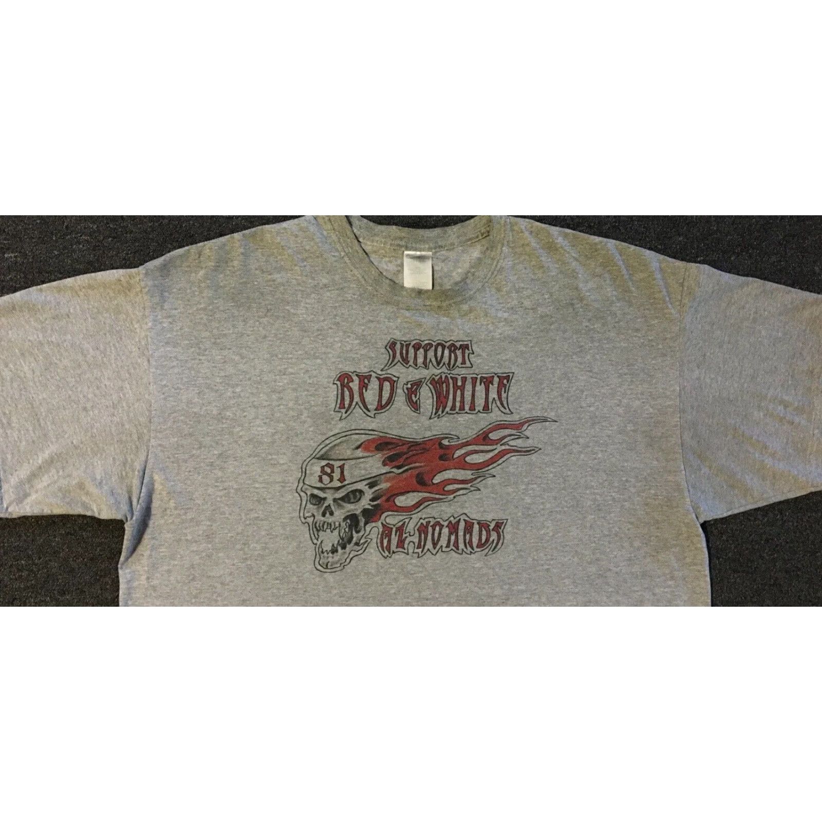 Vintage Vtg Hells Angels 81 Support Faded AZ Nomads Shirt XXL Skull Flame Grunge Y2K 90s Size US XXL / EU 58 / 5 - 6 Thumbnail