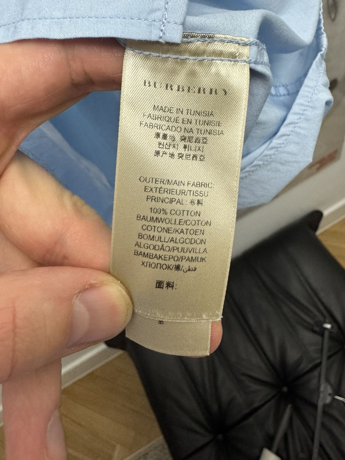 Burberry Burberry London Button Up Casual Shirt Blue Tailored Luxury Size US XL / EU 56 / 4 - 5 Thumbnail