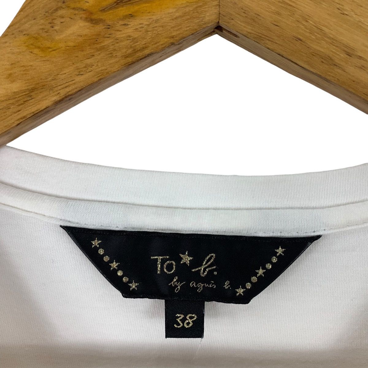 Designer × agnes b. AGNES B to star b Spellout white womens tee Size S / US 4 / IT 40 - 3 Thumbnail