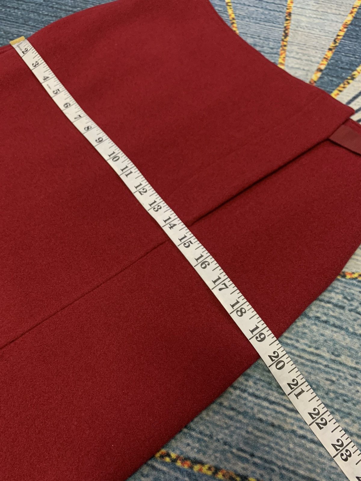 Jil Sander × Uniqlo UNIQLO x JIL SANDER +J Midi Skirt Red New Wool Blend Size 30" / US 8 / IT 44 - 15 Thumbnail