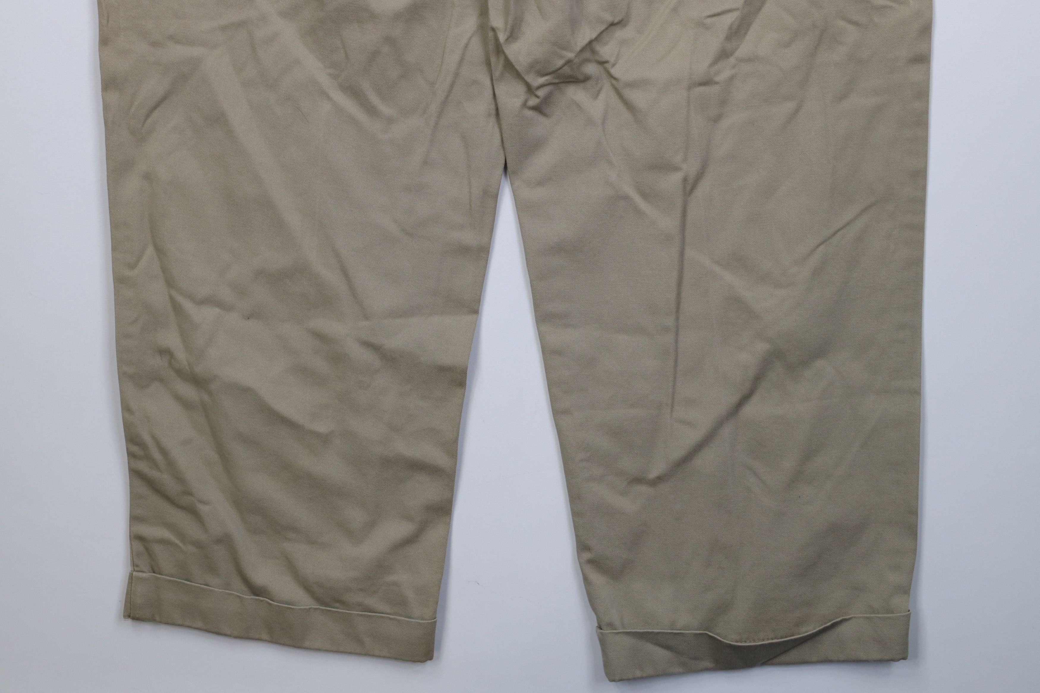 Pendleton Vintage 90s Pendleton Cuffed Wide Leg Chino Pants Beige Size US 40 / EU 56 - 15 Thumbnail