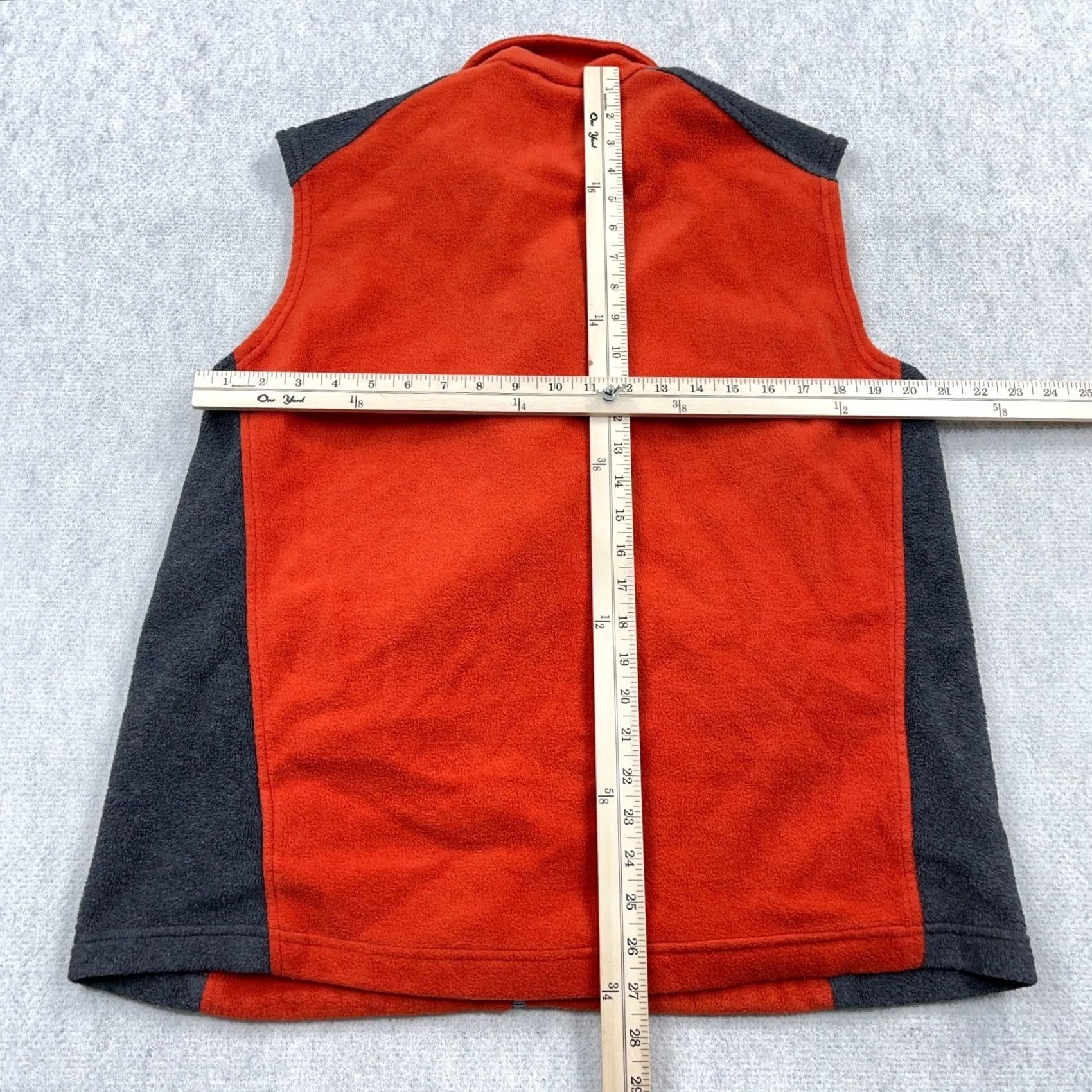 Vintage Columbia Vest Men L Orange Gray Fleece Full Zip Benton Springs Size US L / EU 52-54 / 3 - 5 Thumbnail