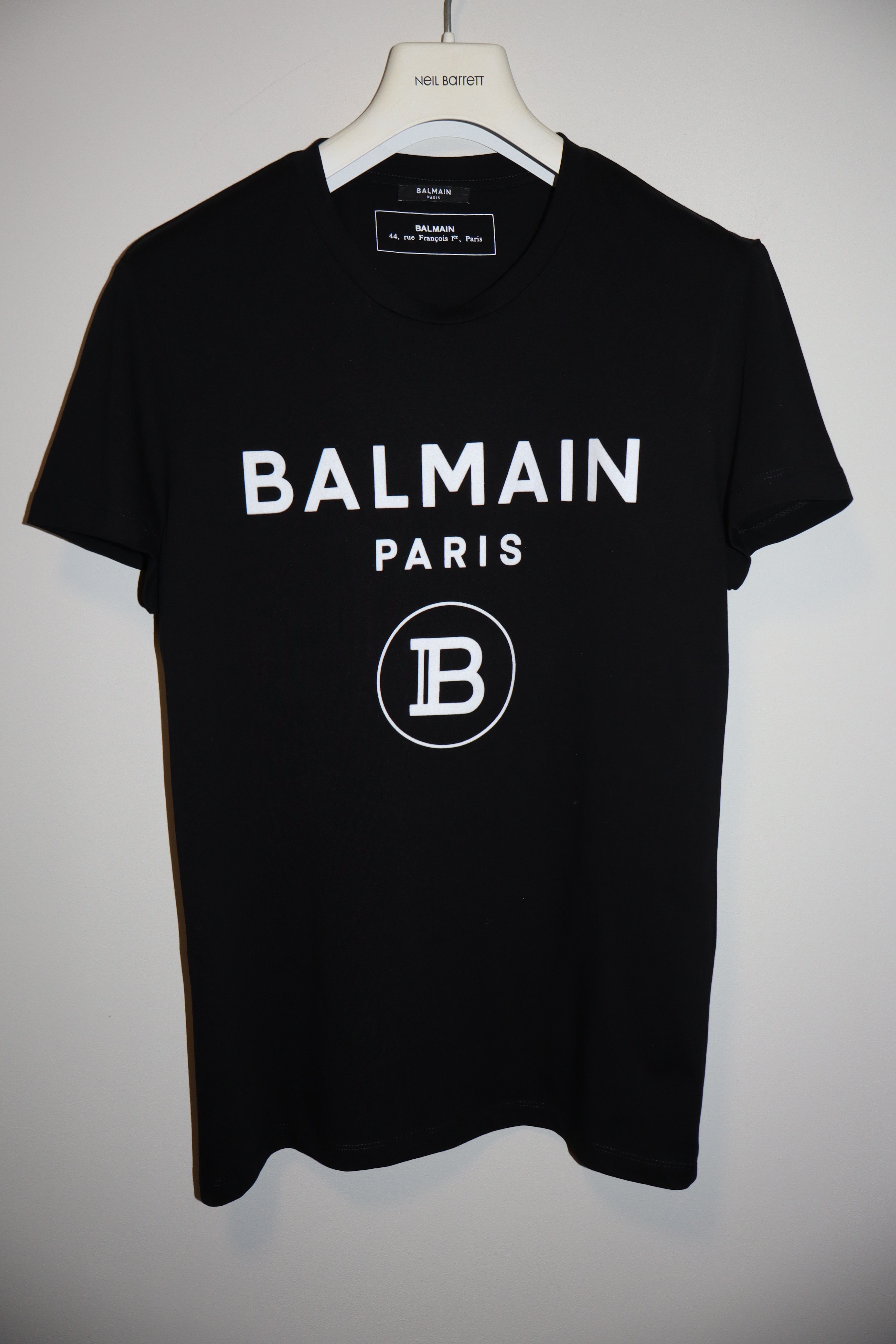 Balmain Flock logo print t-shirt Size US S / EU 44-46 / 1 - 1 Thumbnail