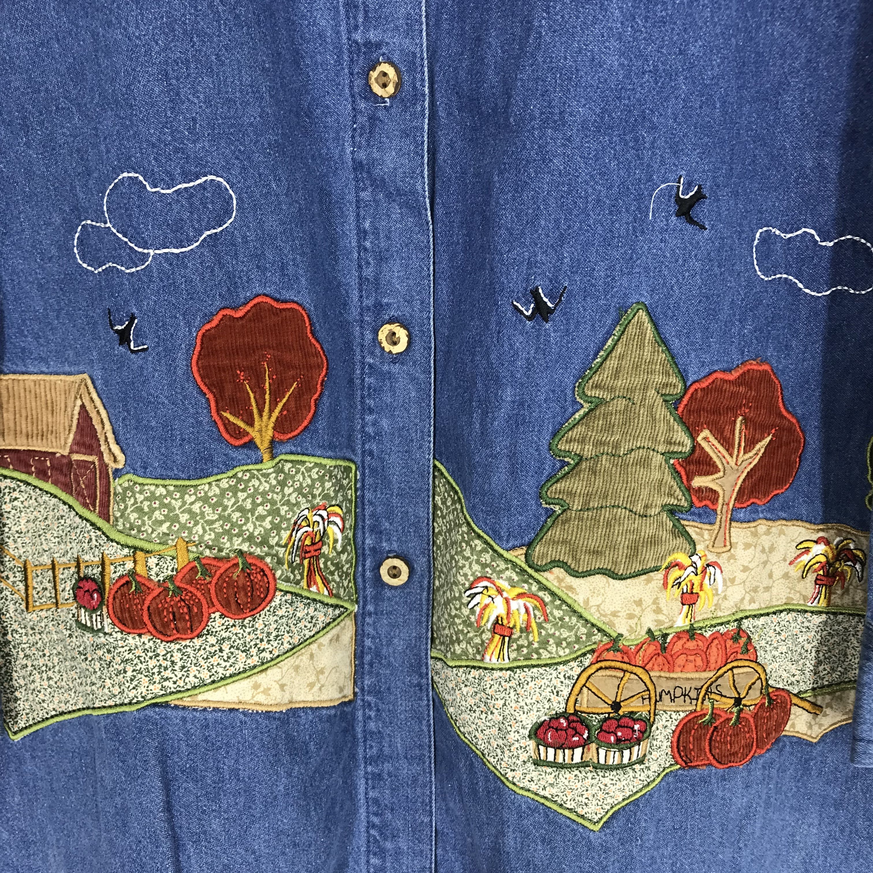 Brooks Vintage 90's Bobbie Brooks Denim Blue Jeans Shirt Large Size US L / EU 52-54 / 3 - 6 Thumbnail