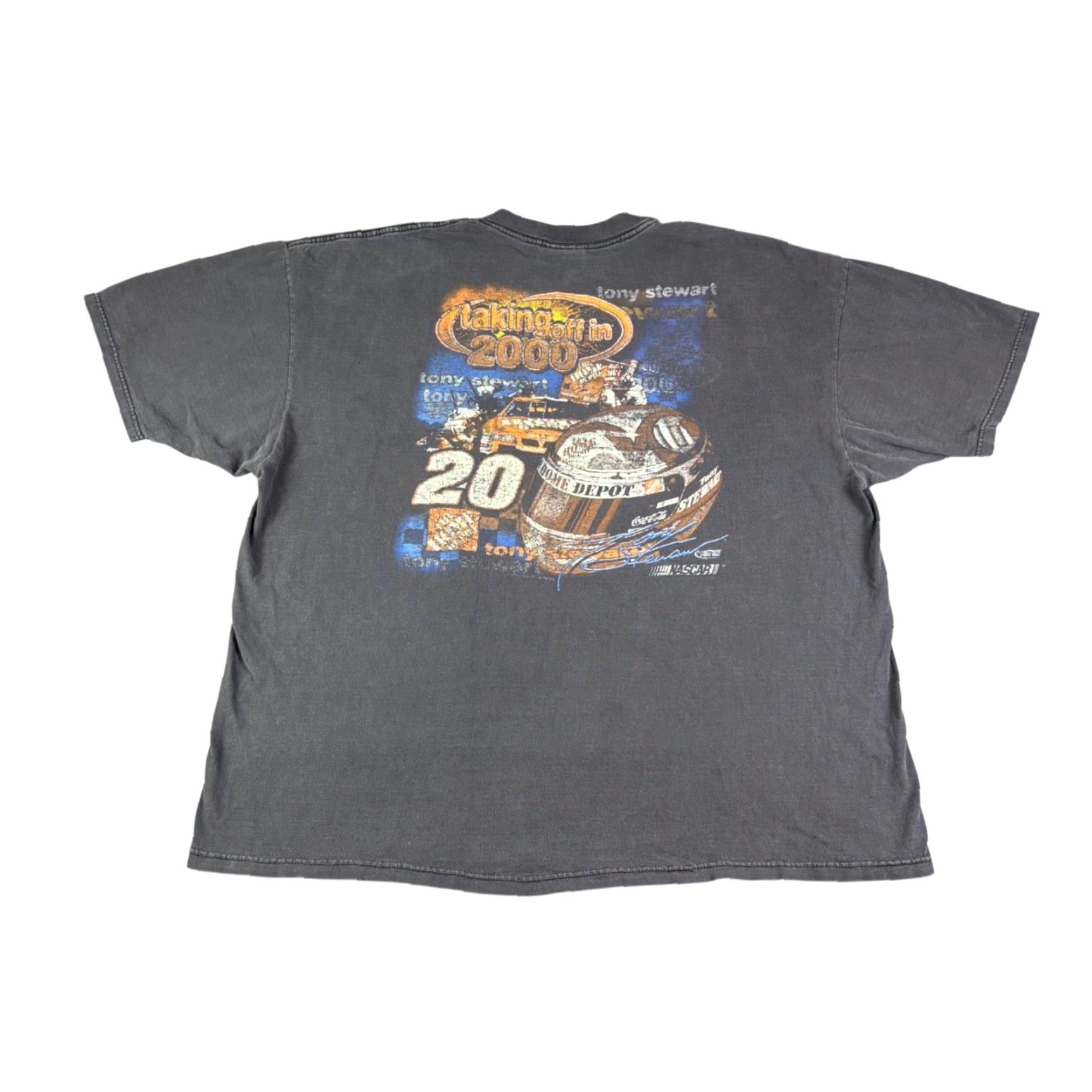 Chase Authentics VINTAGE Tony Stewart 2000 NASCAR T-Shirt Chase Authentics Black 2XL Men Graphic Tee Short Sleeve 1990s Size US XXL / EU 58 / 5 - 2 Thumbnail