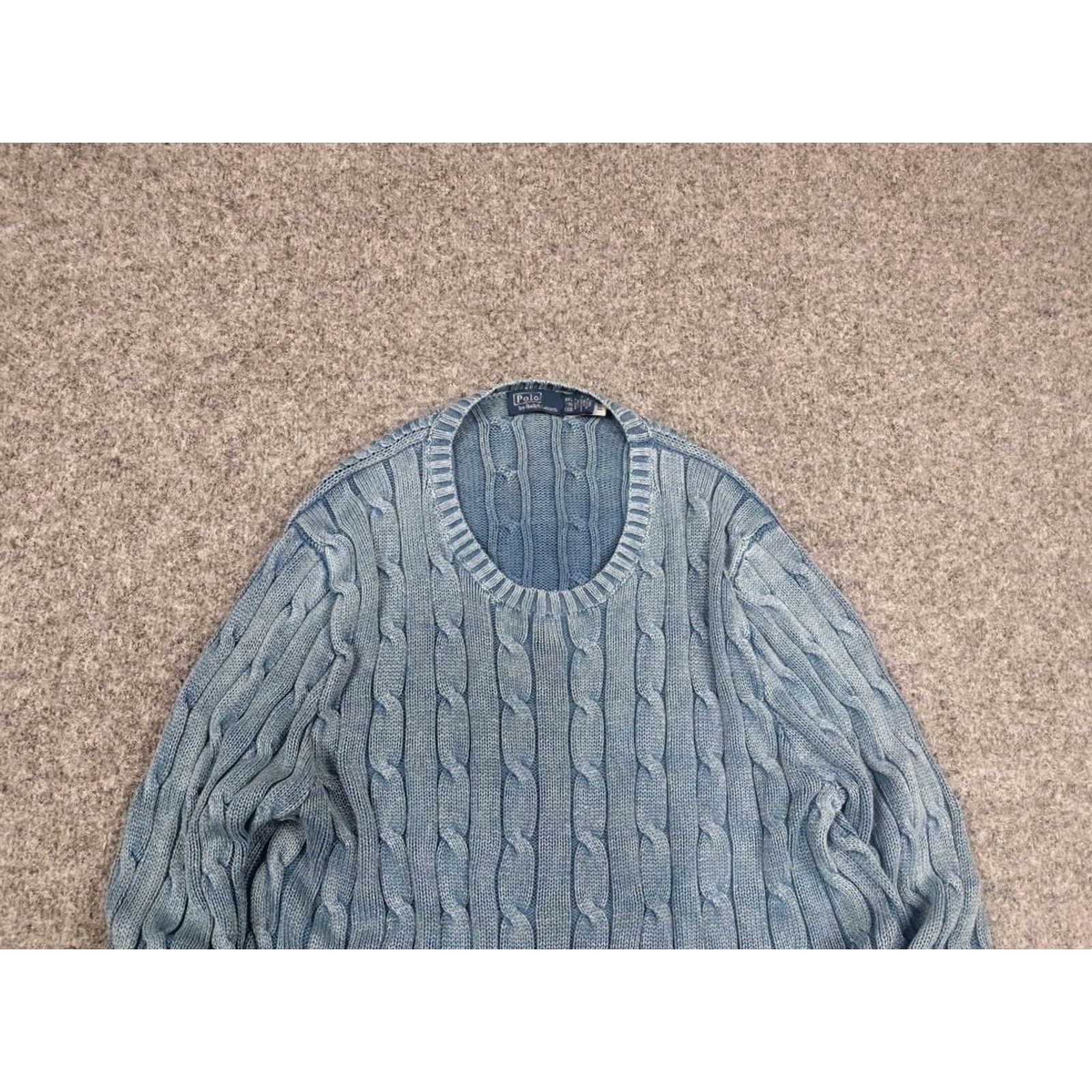 Polo Ralph Lauren VINTAGE Polo Ralph Lauren Indigo Patchwork Elbow Knit Sweater XL Women Blue Polo Ralph Lauren Indigo Patchwork Elbow Knit Sweater Vintage Size XL / US 12-14 / IT 48-50 - 6 Thumbnail
