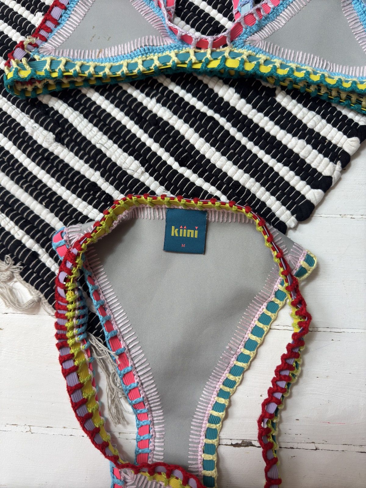 Vintage KIINI KNITTED 2000s BIKINI SET SWIMSUIT Size ONE SIZE - 3 Thumbnail