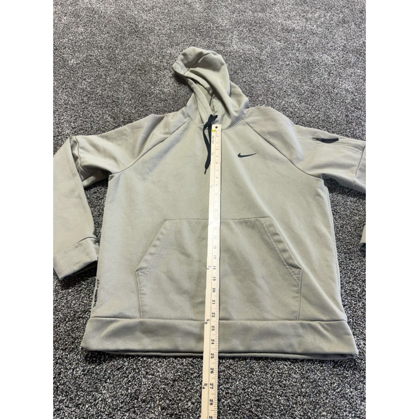 Nike Nike Mens Hoodie Pullover L Desert Tan / Beige Therma Fit Fleece Hooded Sweatshirt Winter Spring Fall Sportswear Size US L / EU 52-54 / 3 - 7 Thumbnail