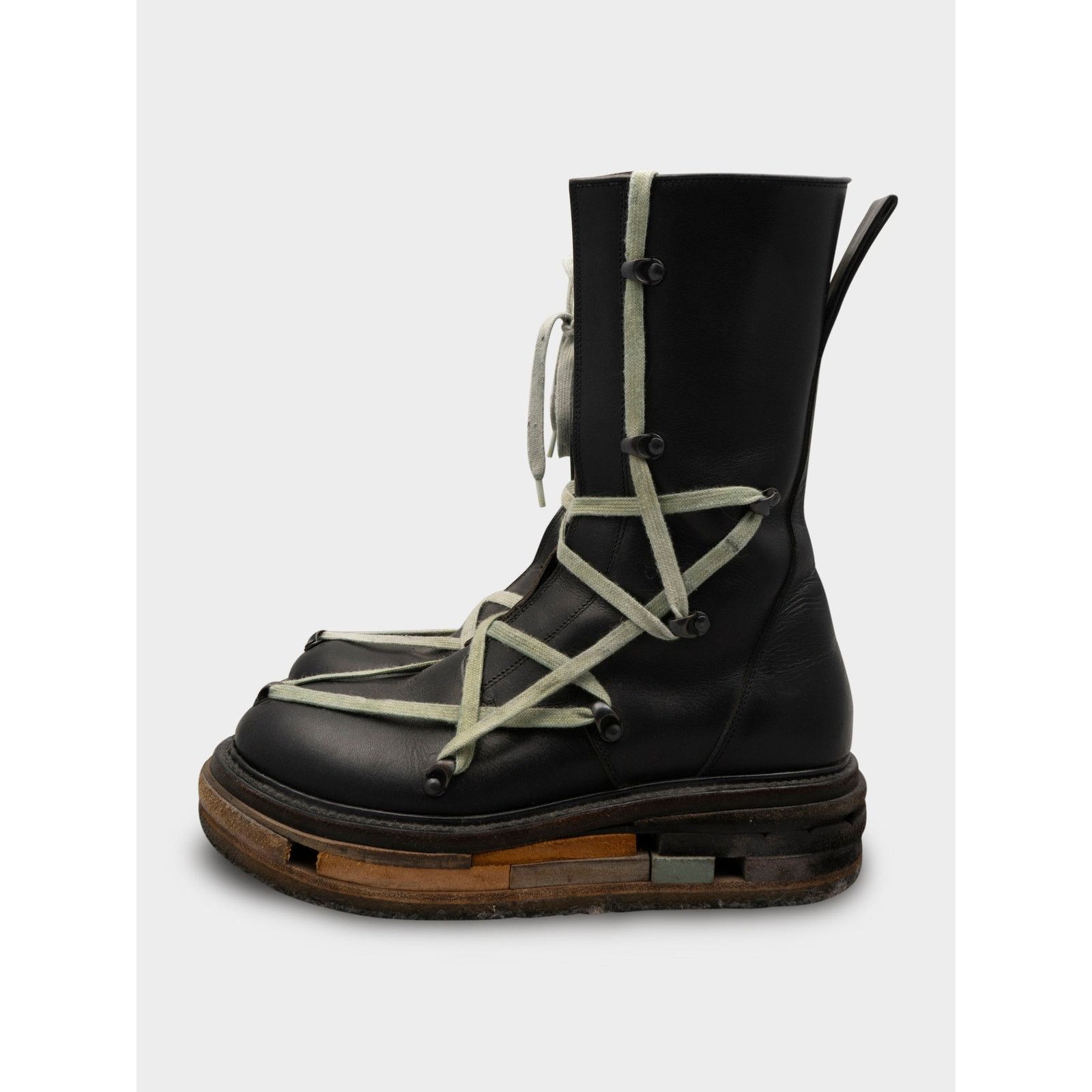 Rick Owens ‘Glitter’ Lego Sole Pentagram Boots Size US 8 / EU 41 - 3 Thumbnail