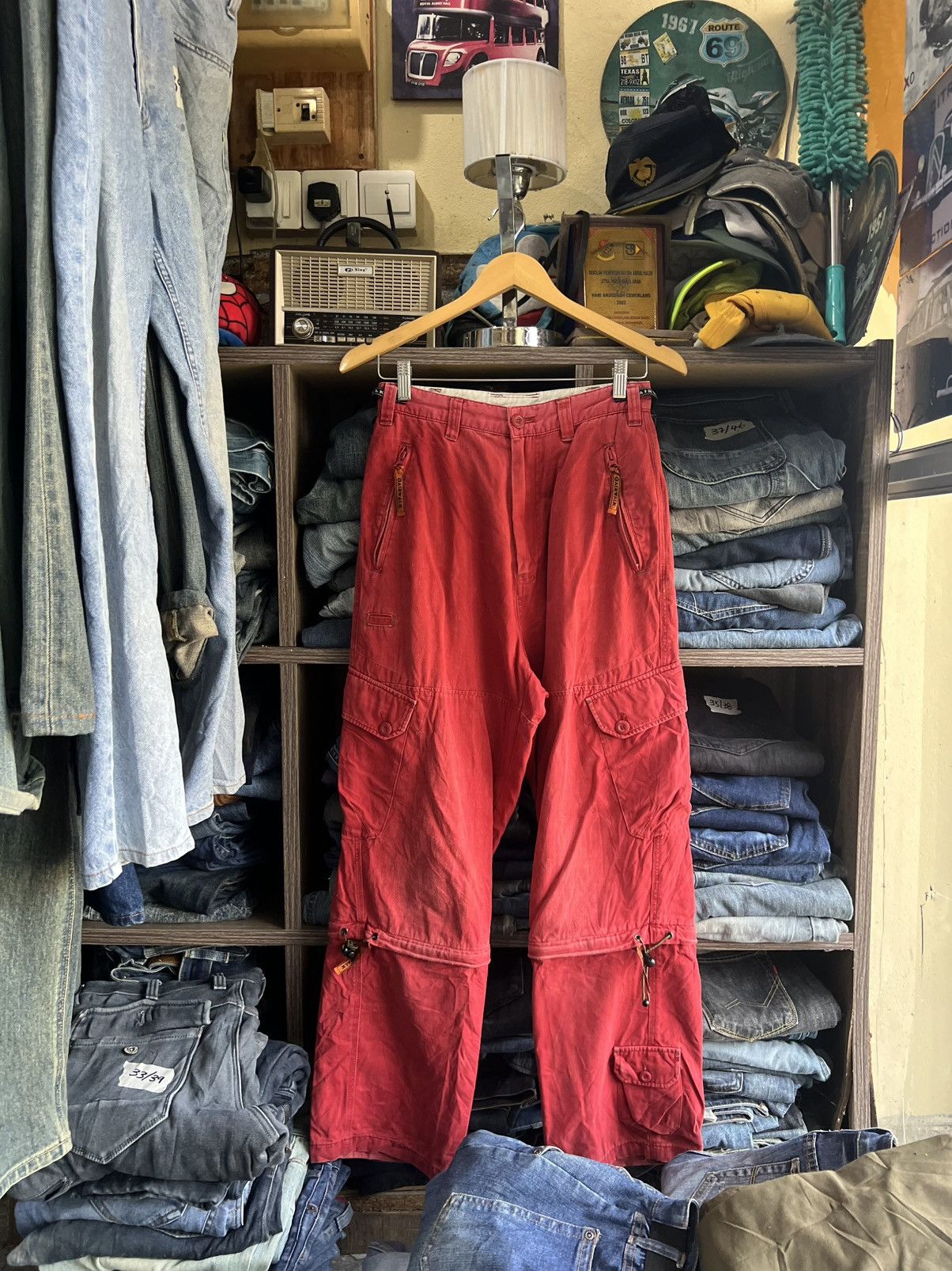 Airwalk 🔥Red Airwalk Multipockets Cargo Pant Size US 27 - 1 Thumbnail