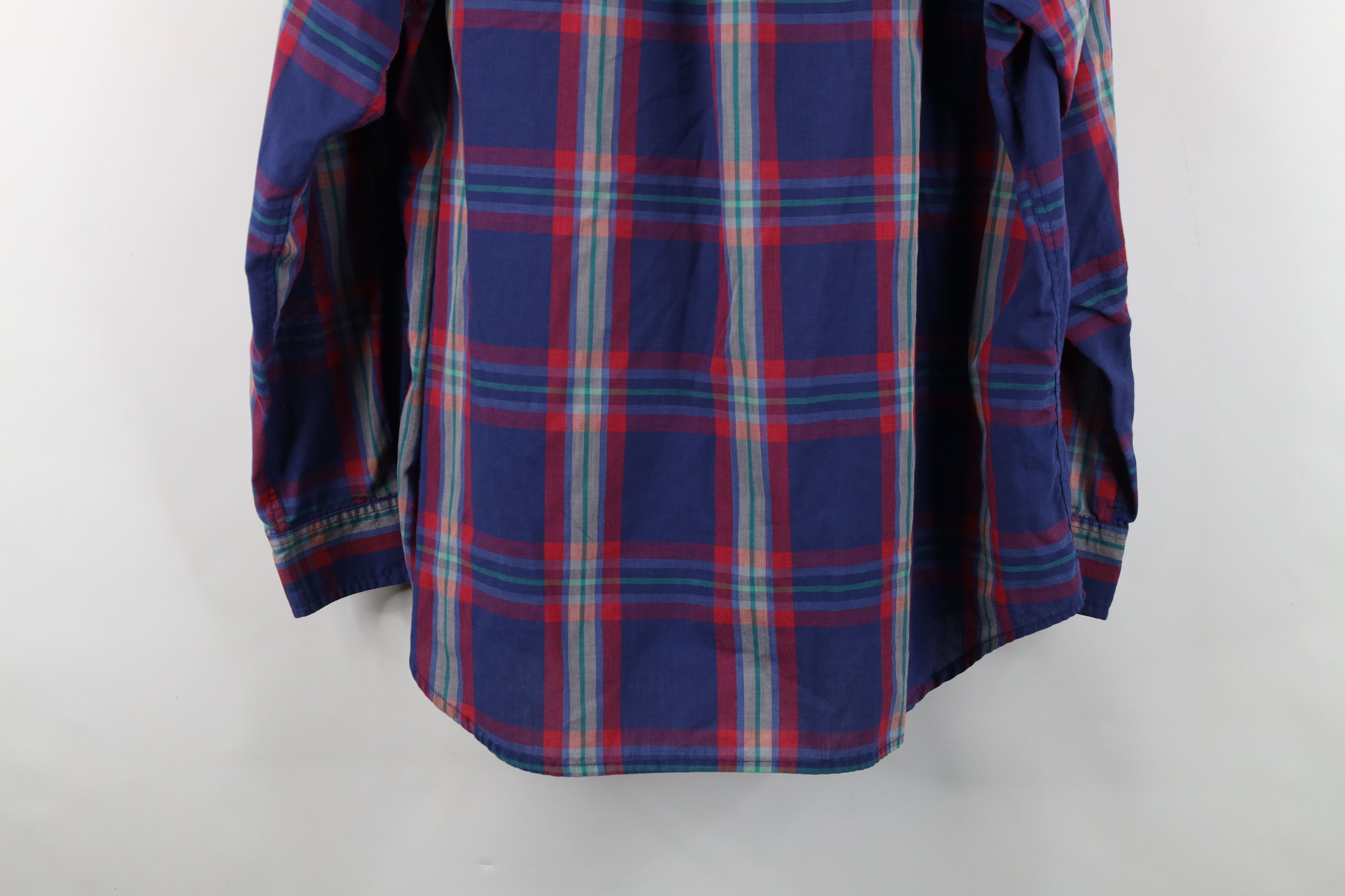 Vintage Vintage 90s Streetwear Plaid Collared Button Down Shirt Size US L / EU 52-54 / 3 - 14 Thumbnail