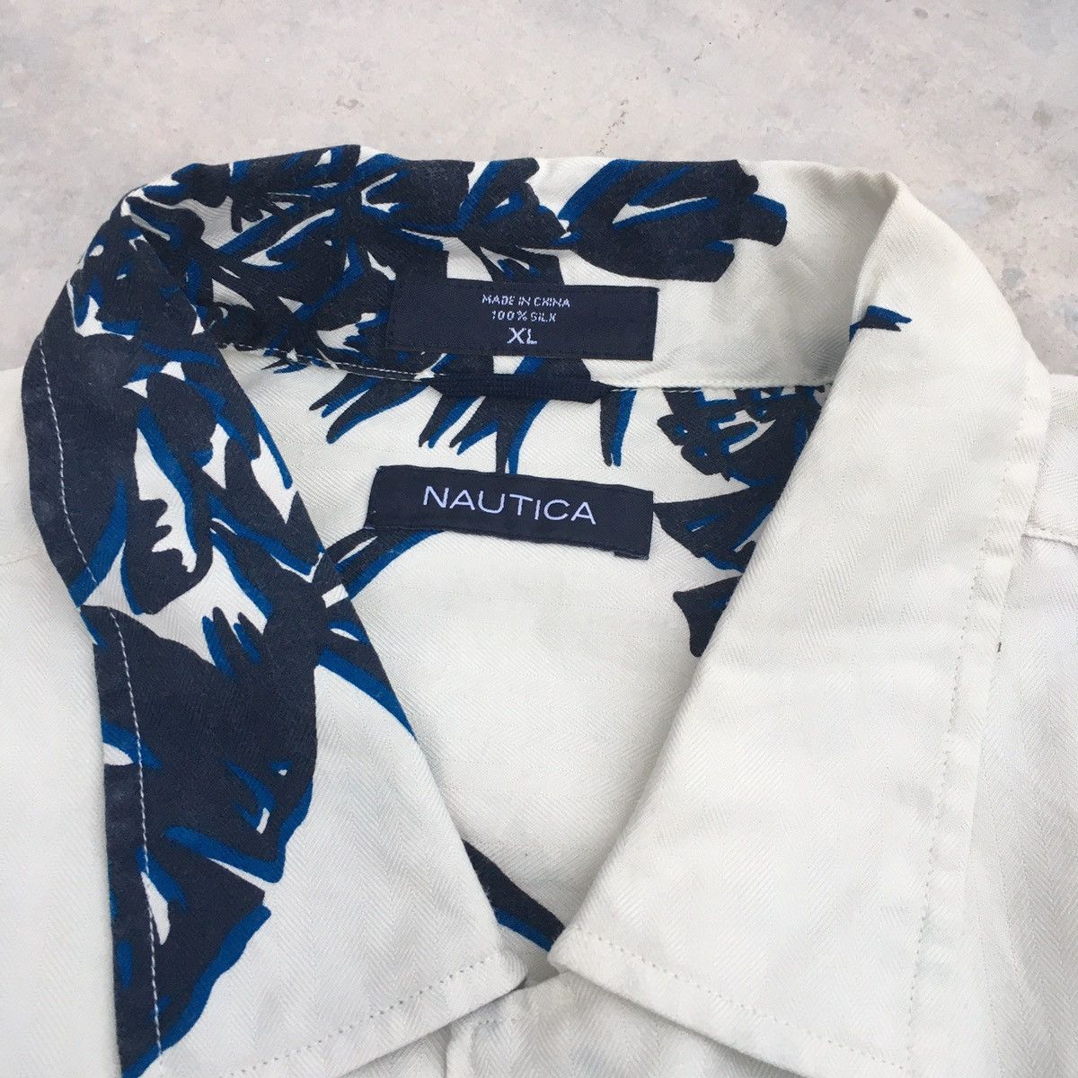 Nautica × Vintage Vintage NAUTICA SILK Hawaiian Shirt Size US XL / EU 56 / 4 - 9 Thumbnail