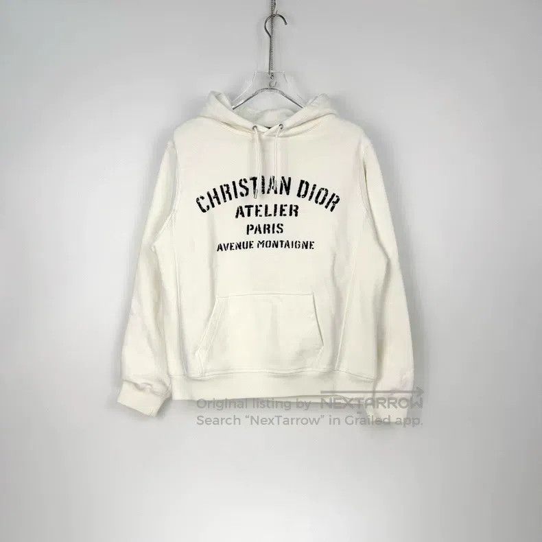 Dior Dior White classic logo hooded sweatshirt Size US M / EU 48-50 / 2 - 3 Thumbnail
