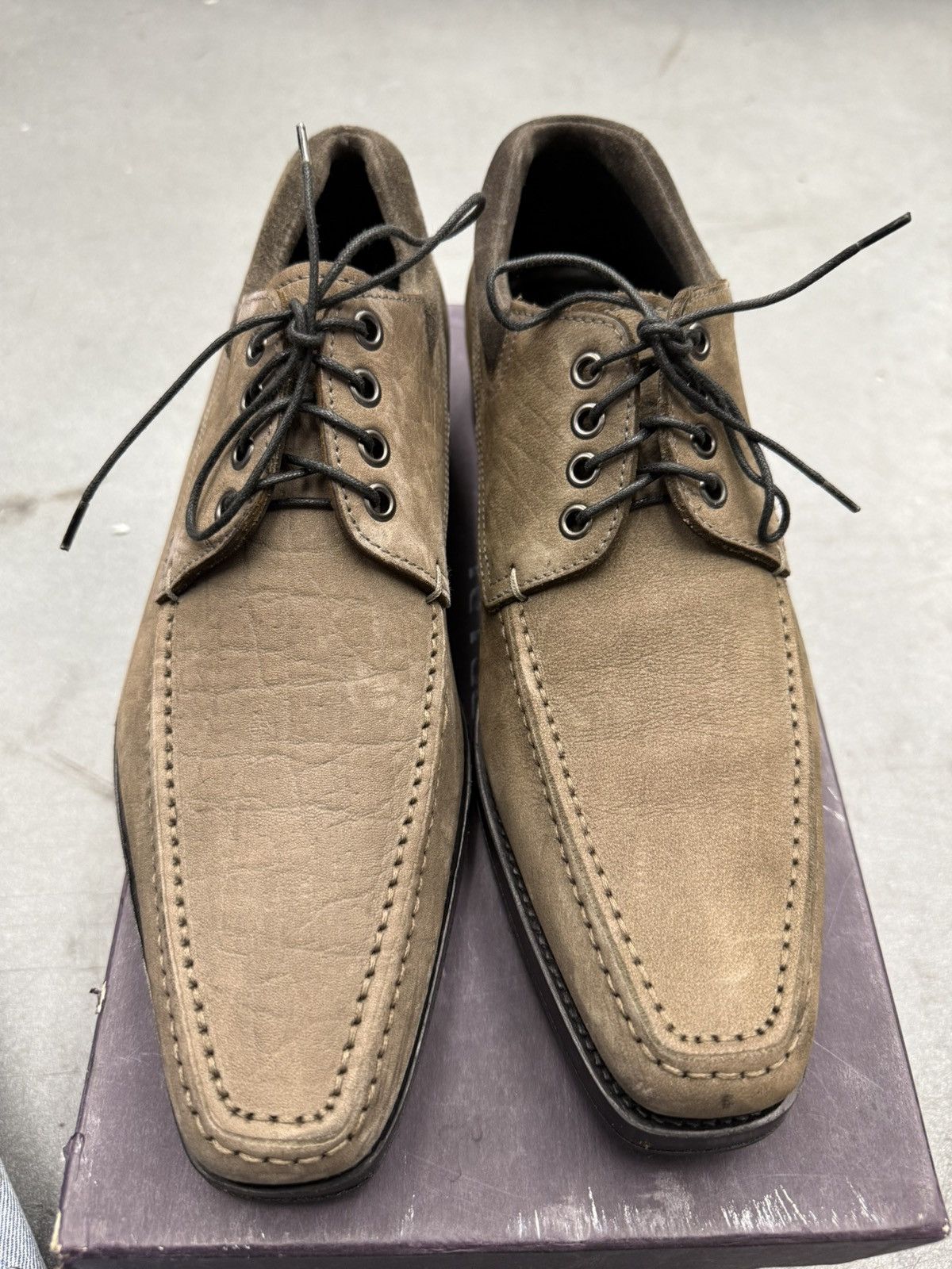 Prada Prada Capra Nero Brown Suede Dress Shoes Prada 6.5 / US 8 Size US 8 / EU 41 - 11 Thumbnail