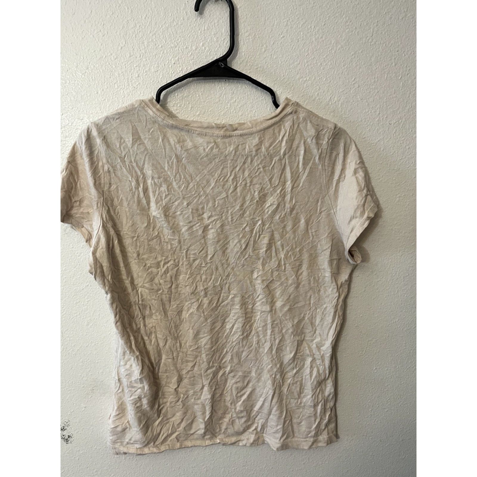 Gap VINTAGE Favorite Women’s T-Shirt Short Sleeve Logo Cotton Jersey Casual S Beige Women's Top Size S / US 4 / IT 40 - 2 Thumbnail