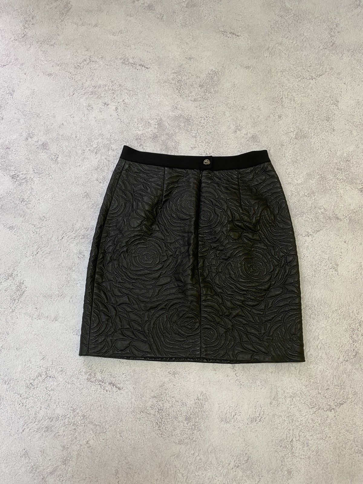 Cop Copine Cop Copine Floral Black Avant Garde Skirt Size 38 Size 26" / US 2 / IT 38 - 5 Thumbnail