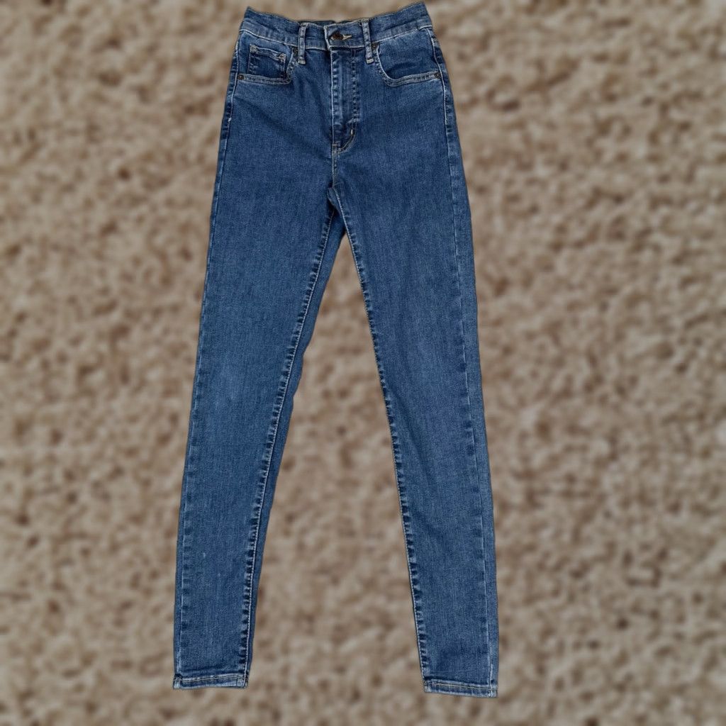 Levi's Levi's Women's Jeans 26 Blue Mile High Super Skinny Denim 23x28 Retro Size 26" / US 2 / IT 38 - 1 Thumbnail